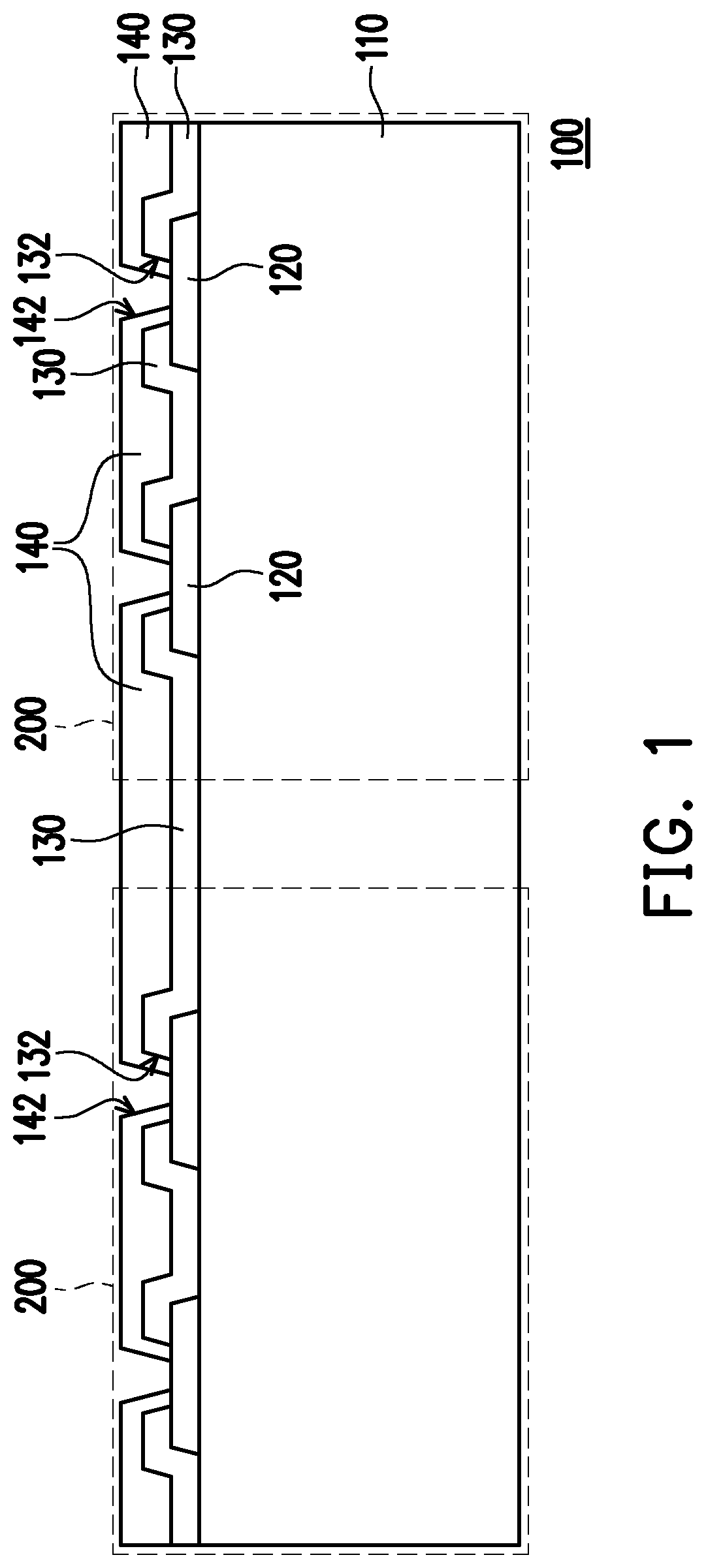 Patent US12564089 Figure 1 – Package structure
