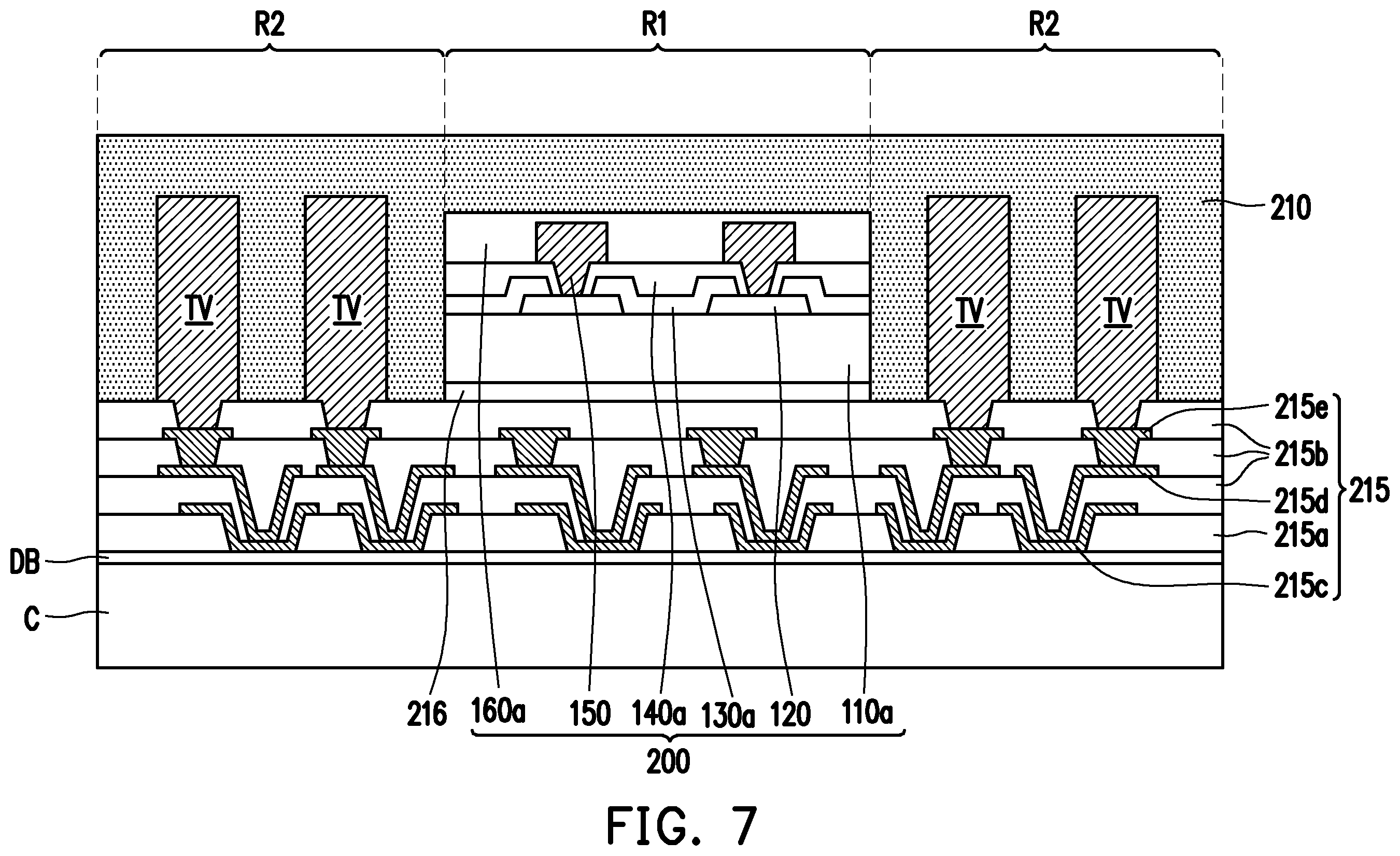 Patent US12564089 Figure 7 – Package structure