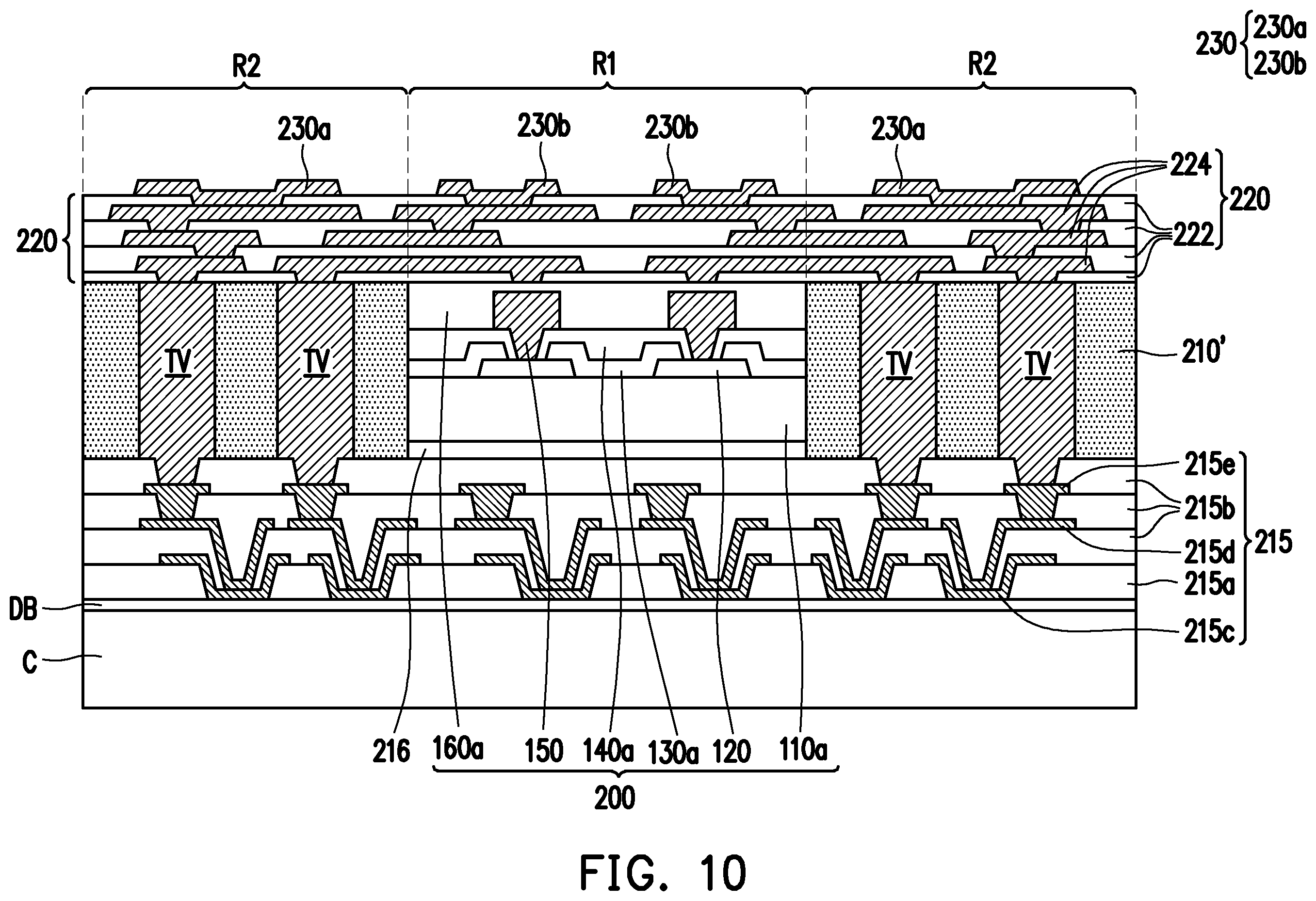 Patent US12564089 Figure 10 – Package structure