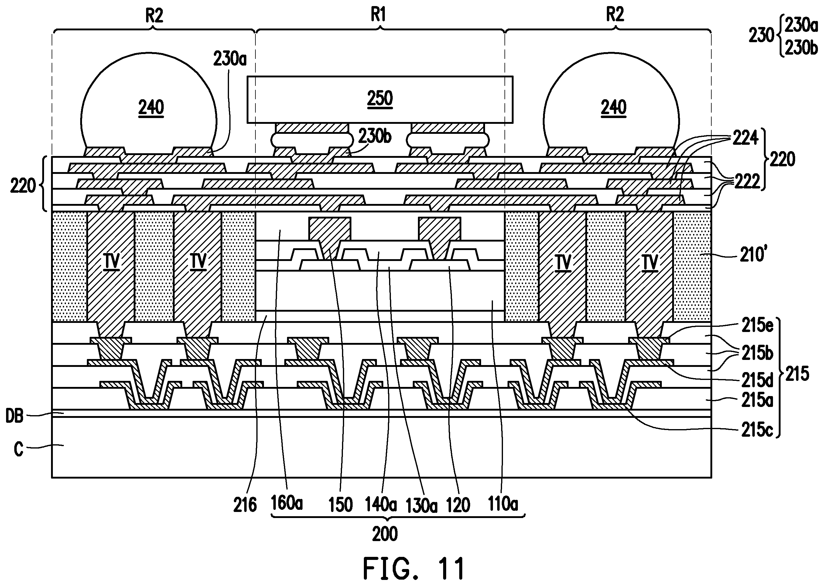 Patent US12564089 Figure 11 – Package structure