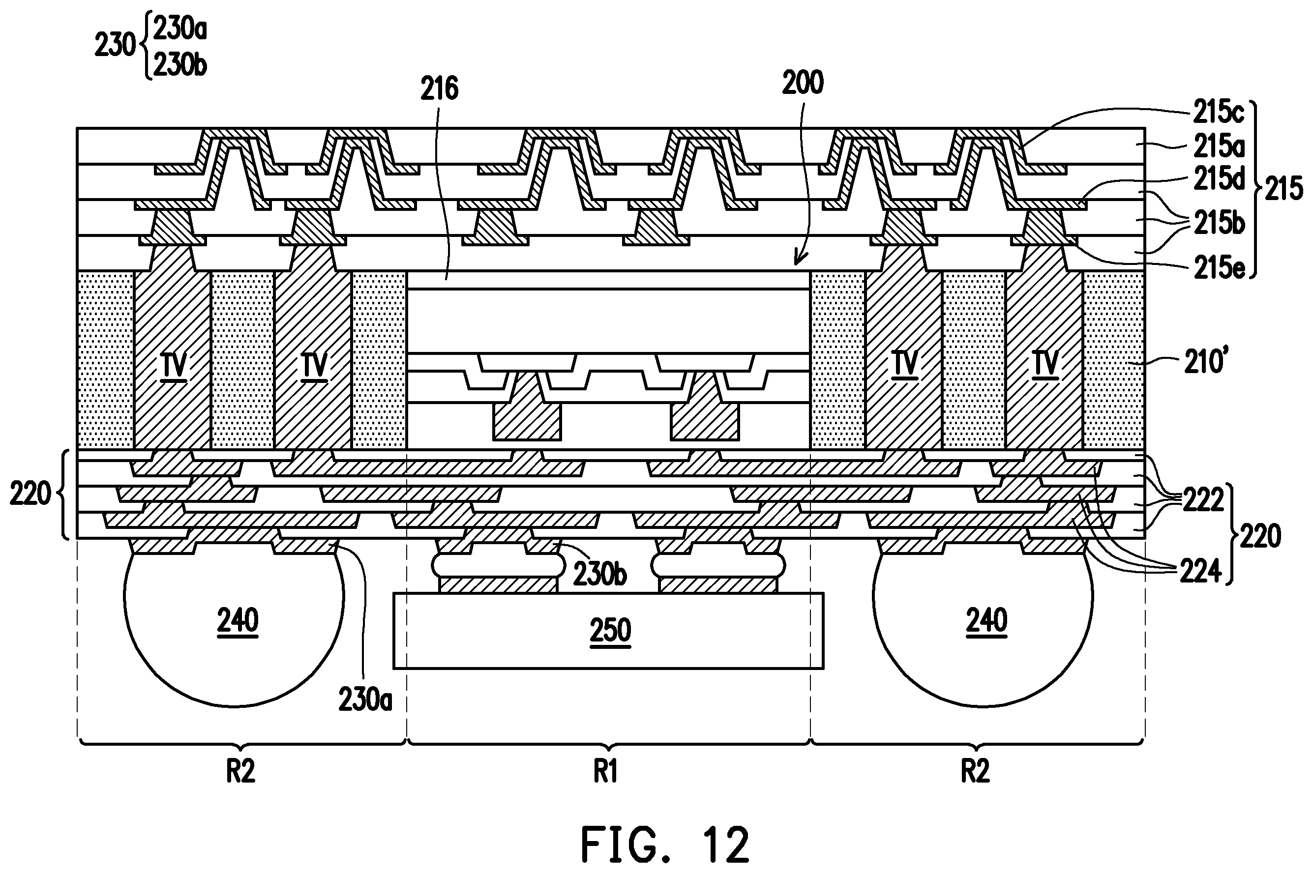 Patent US12564089 Figure 12 – Package structure