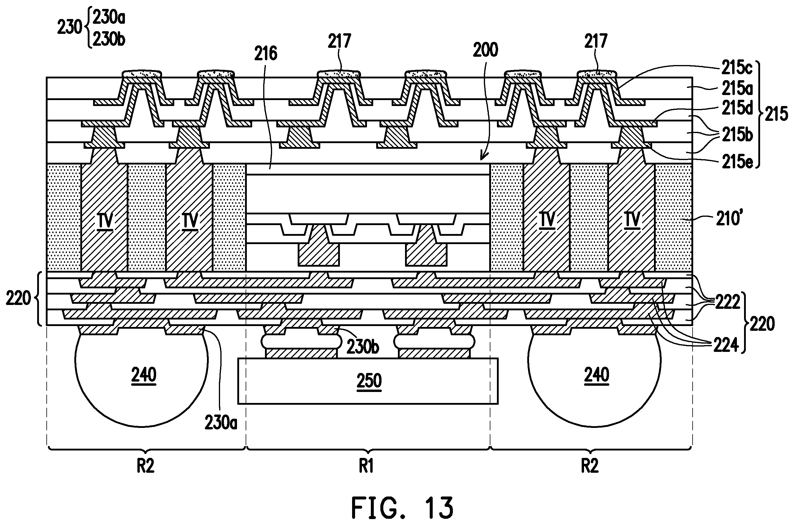 Patent US12564089 Figure 13 – Package structure