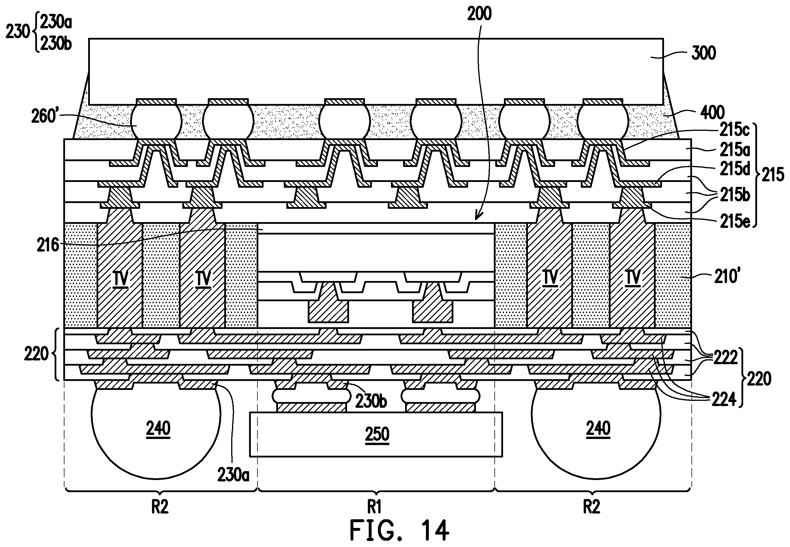 Patent US12564089 Figure 14 – Package structure