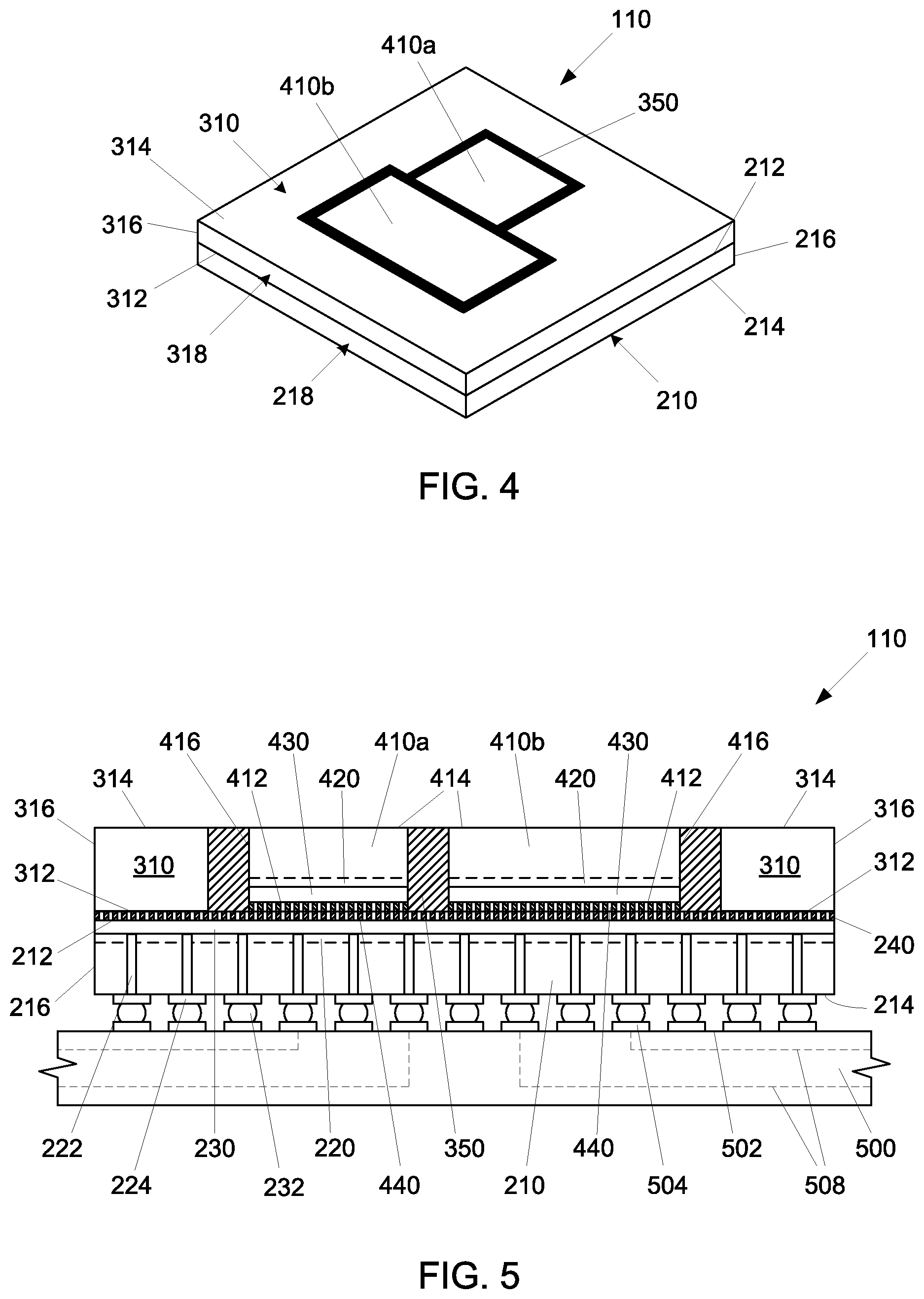 Patent US12564090 Figure 3 – Edge-aligned template structure for integrated packages including an integrated circuit device within an opening of the template structure