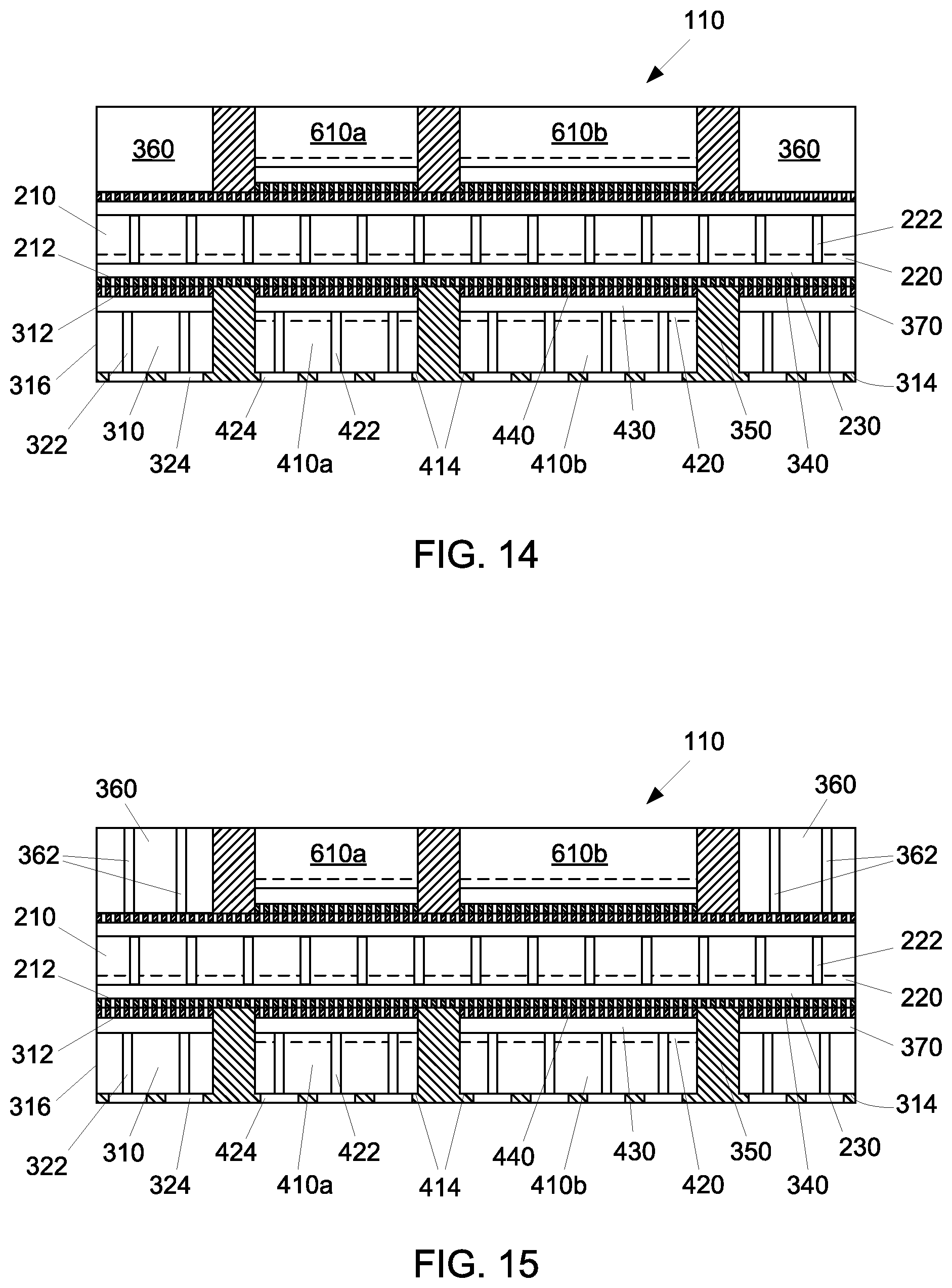 Patent US12564090 Figure 8 – Edge-aligned template structure for integrated packages including an integrated circuit device within an opening of the template structure