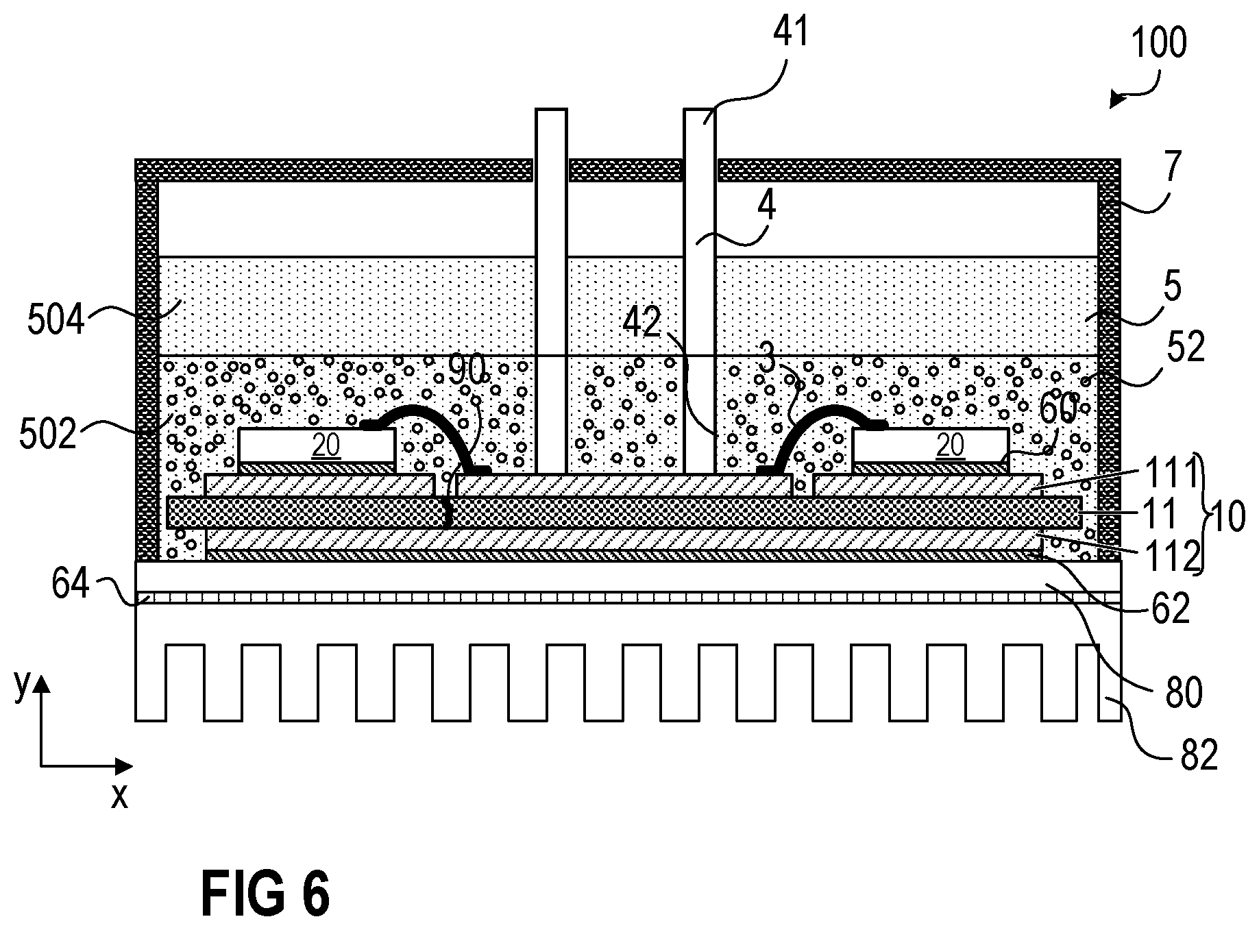 Patent US12564094 Figure 3 – Power semiconductor module arrangement and method for producing the same