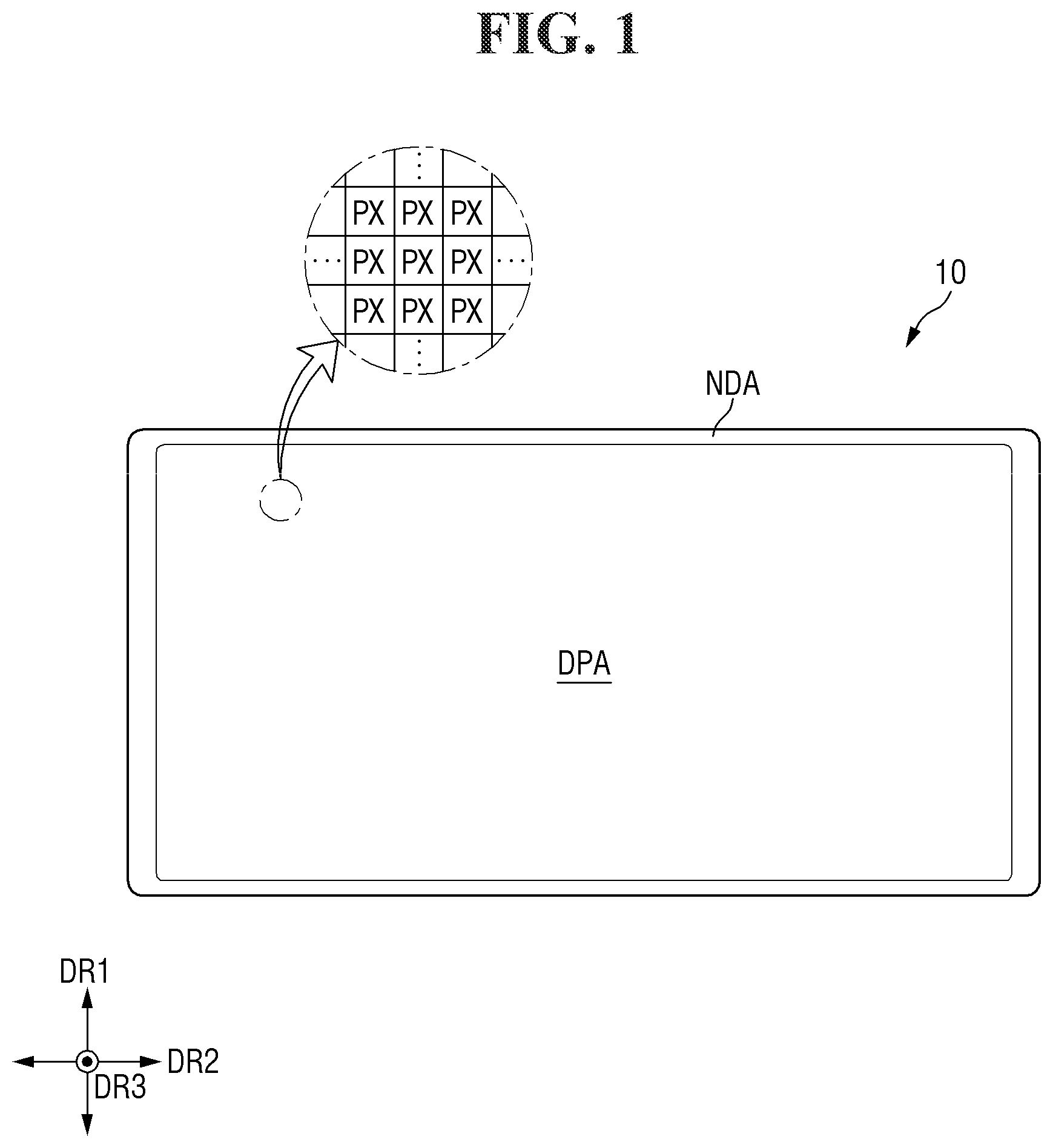 Patent US12564095 Figure 1 – Display device and method for fabrication thereof