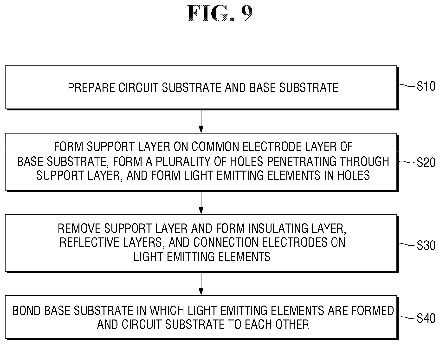 Patent US12564095 Figure 9 – Display device and method for fabrication thereof