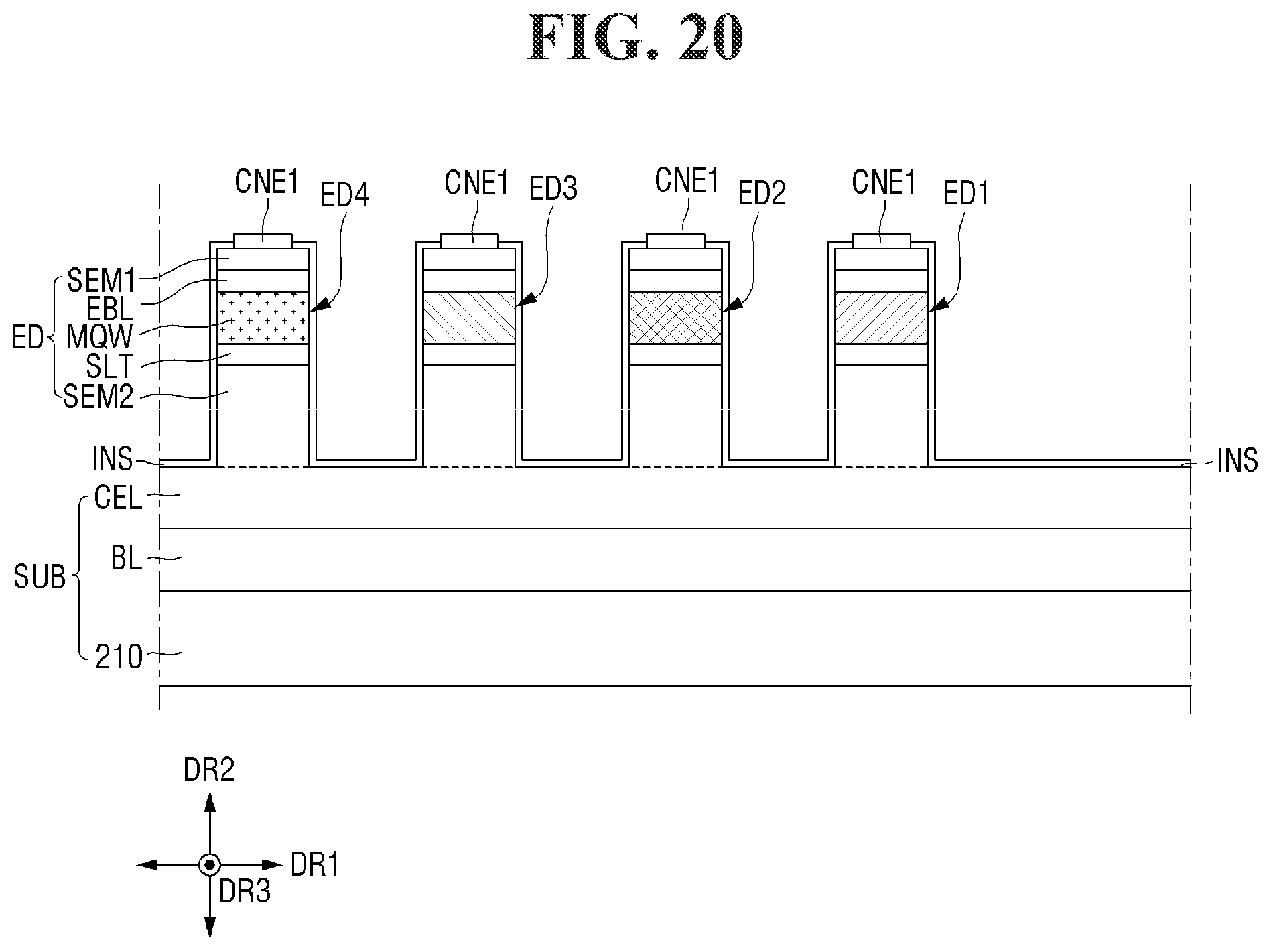 Patent US12564095 Figure 20 – Display device and method for fabrication thereof