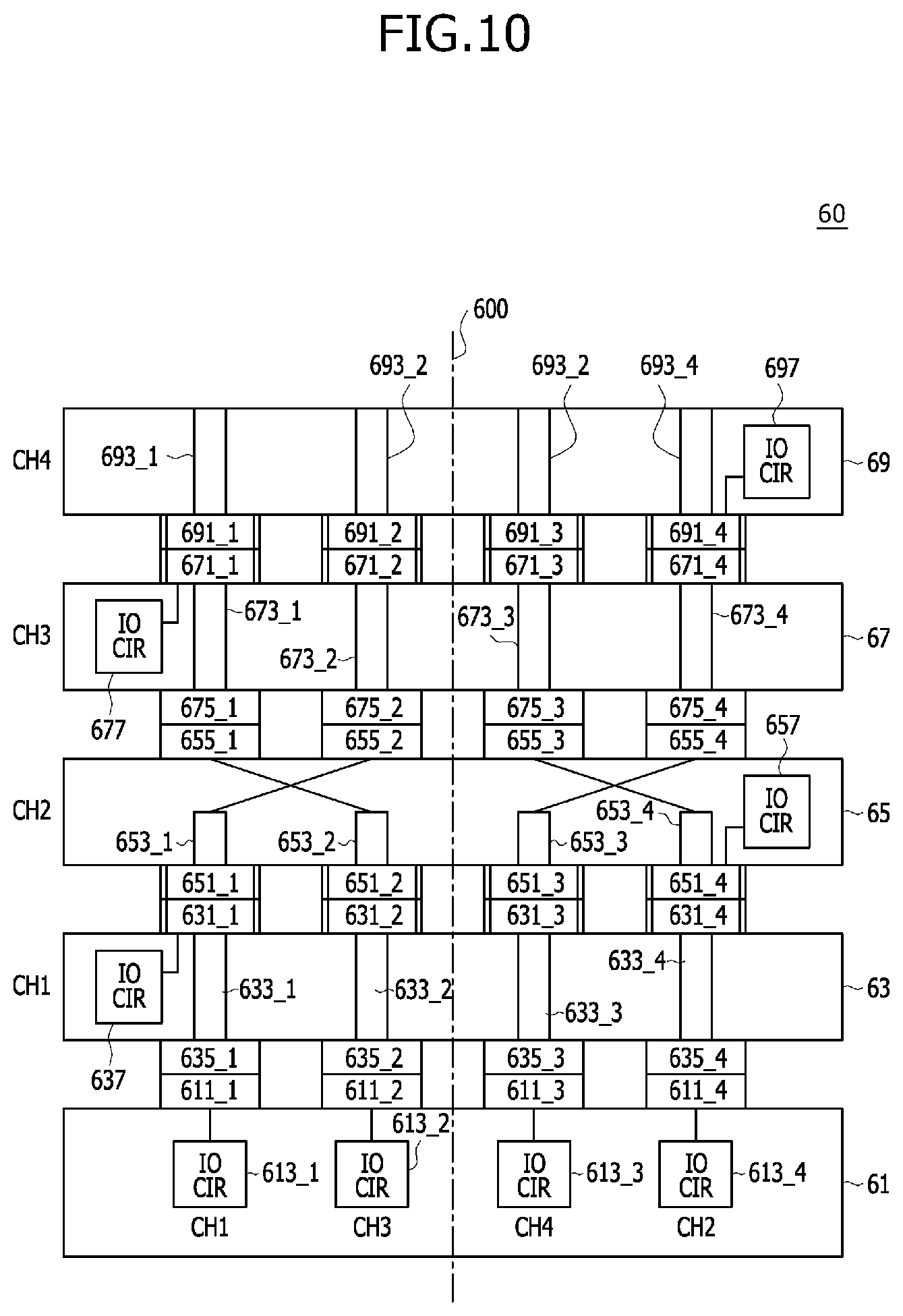 Patent US12564097 Figure 10 – Stacked integrated circuit