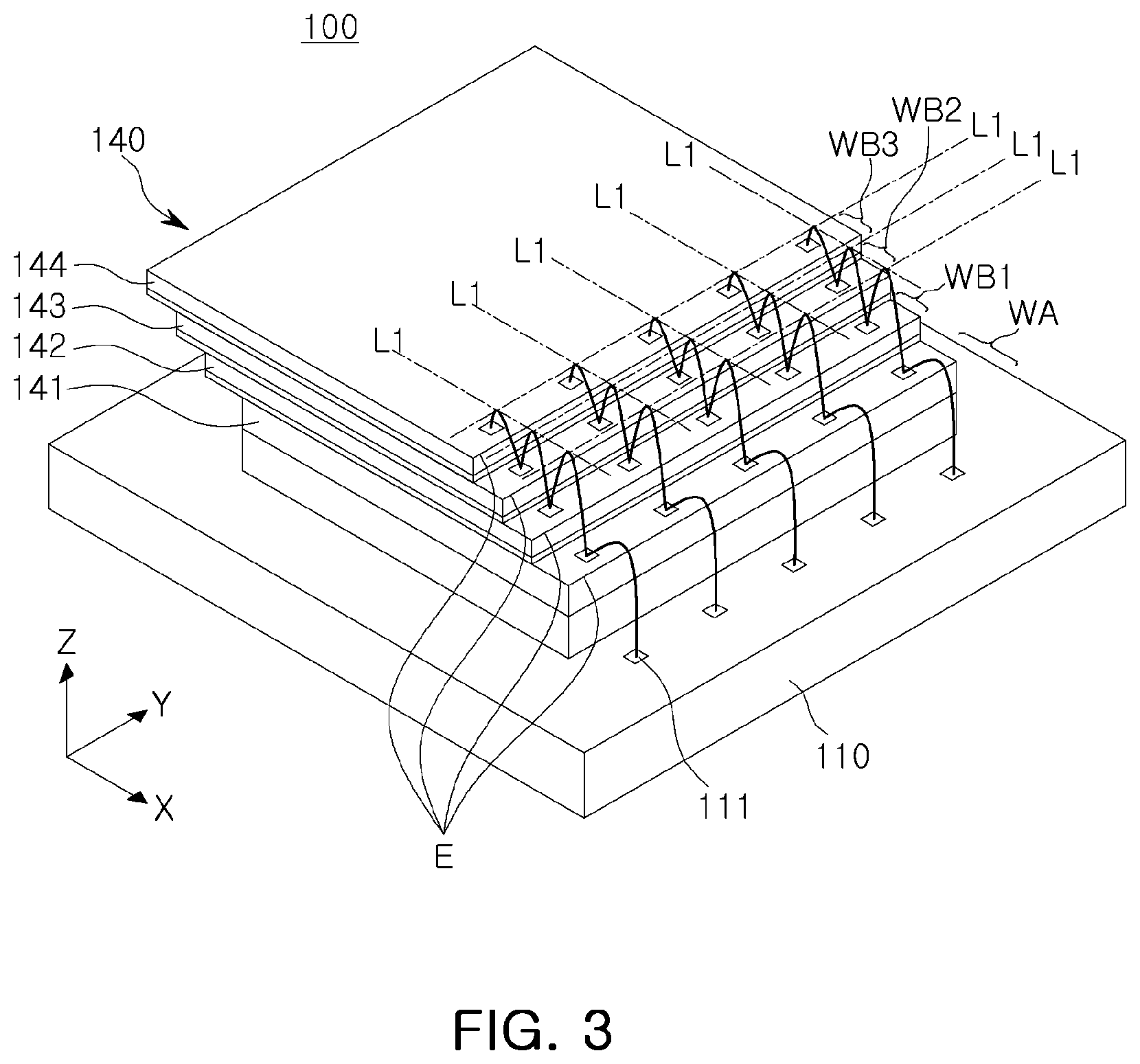 Patent US12564099 Figure 3 – Semiconductor package