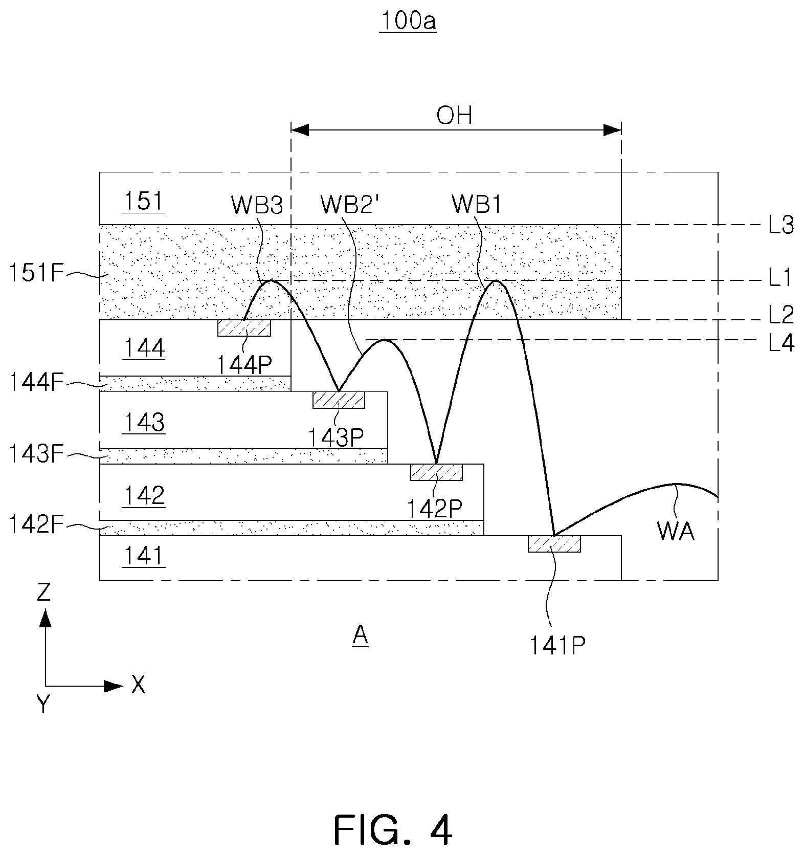 Patent US12564099 Figure 4 – Semiconductor package