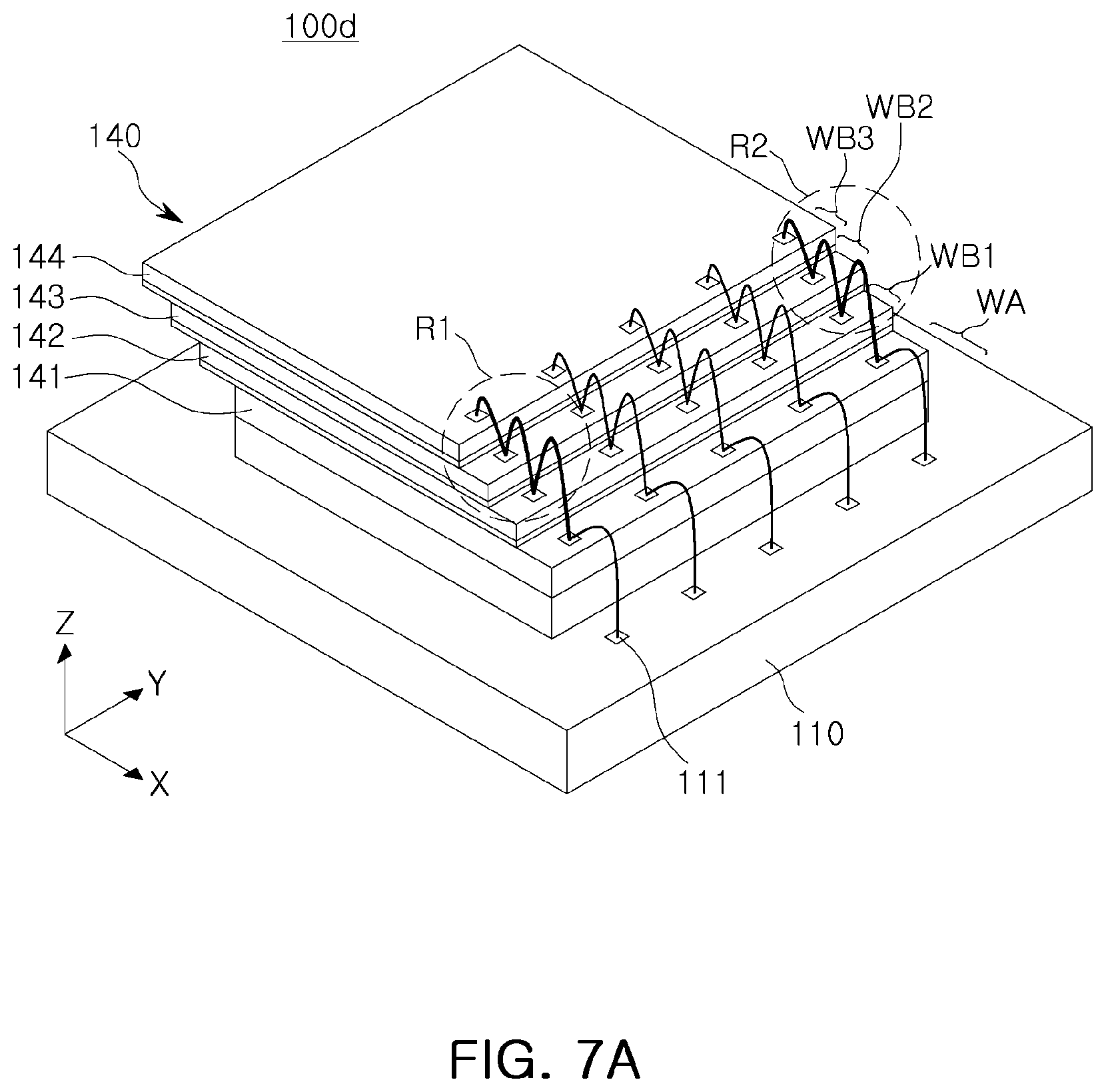 Patent US12564099 Figure 7 – Semiconductor package
