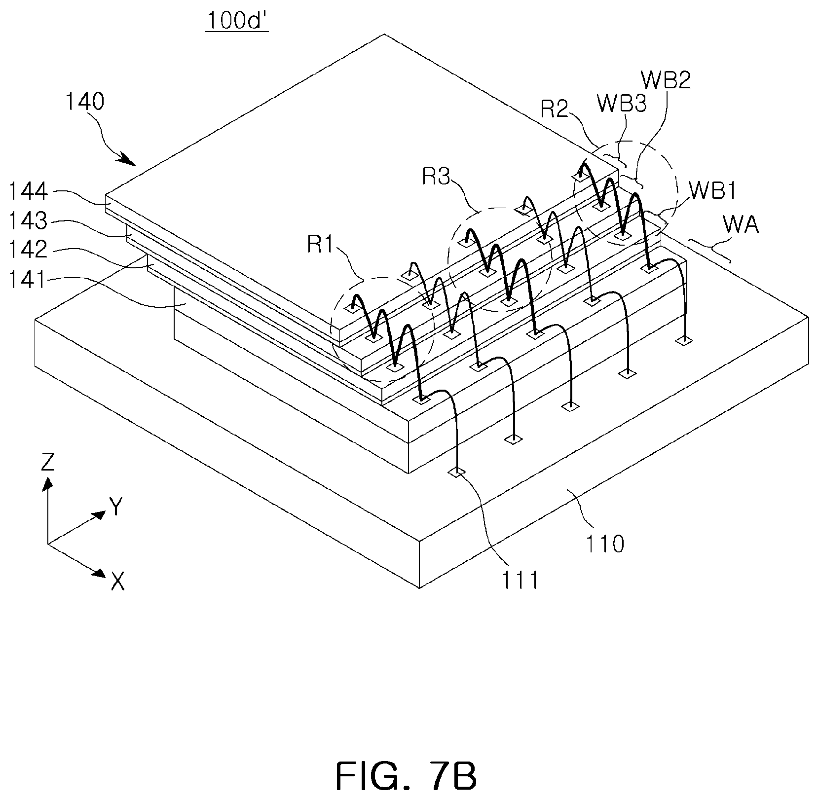 Patent US12564099 Figure 8 – Semiconductor package