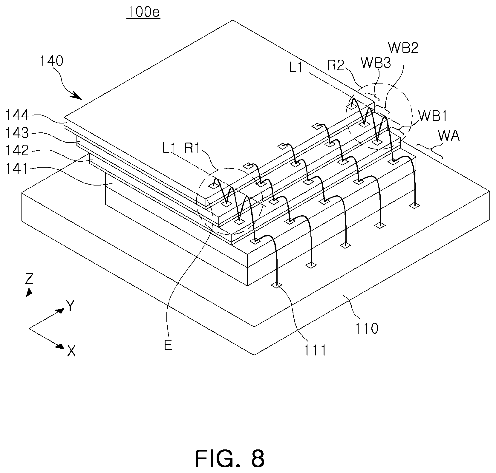 Patent US12564099 Figure 9 – Semiconductor package