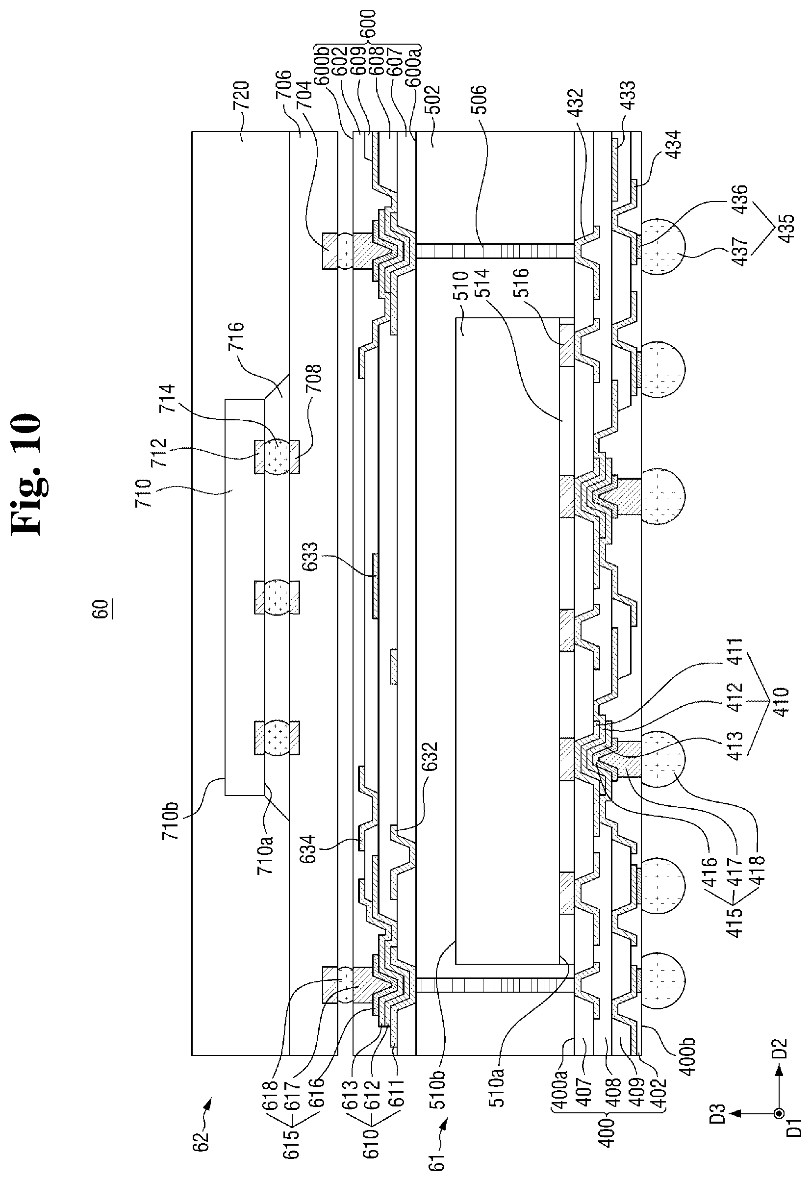 Patent US12564102 Figure 10 – Semiconductor package
