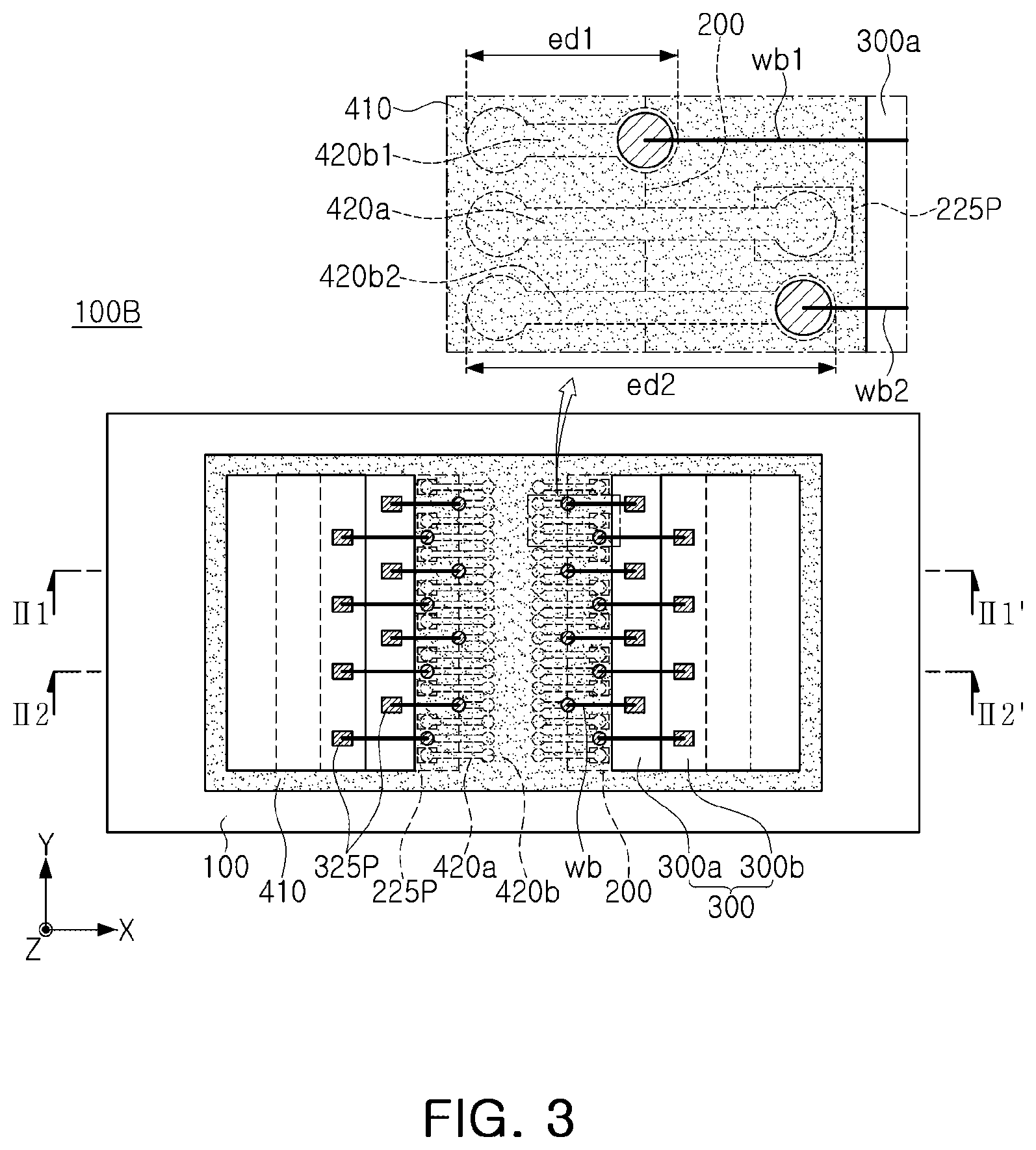Patent US12564103 Figure 3 – Semiconductor package