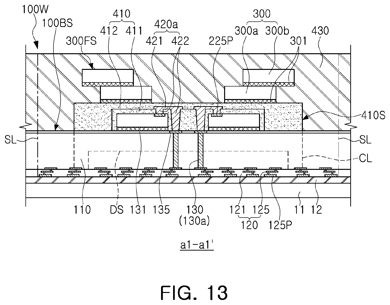 Patent US12564103 Figure 13 – Semiconductor package