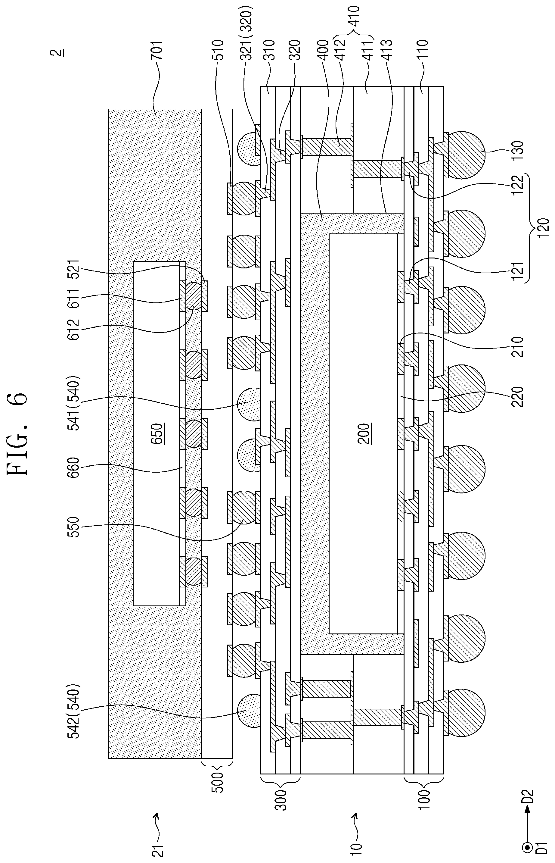 Patent US12564105 Figure 6 – Semiconductor package