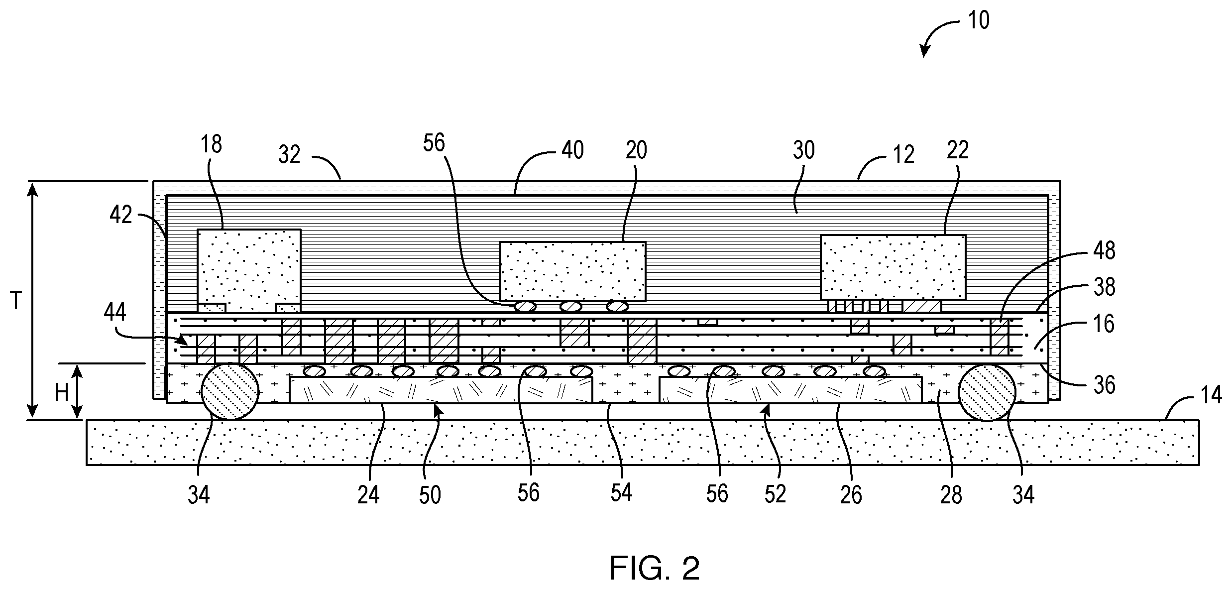 Patent US12564111 Figure 2 – Double-sided integrated circuit module having an exposed semiconductor die