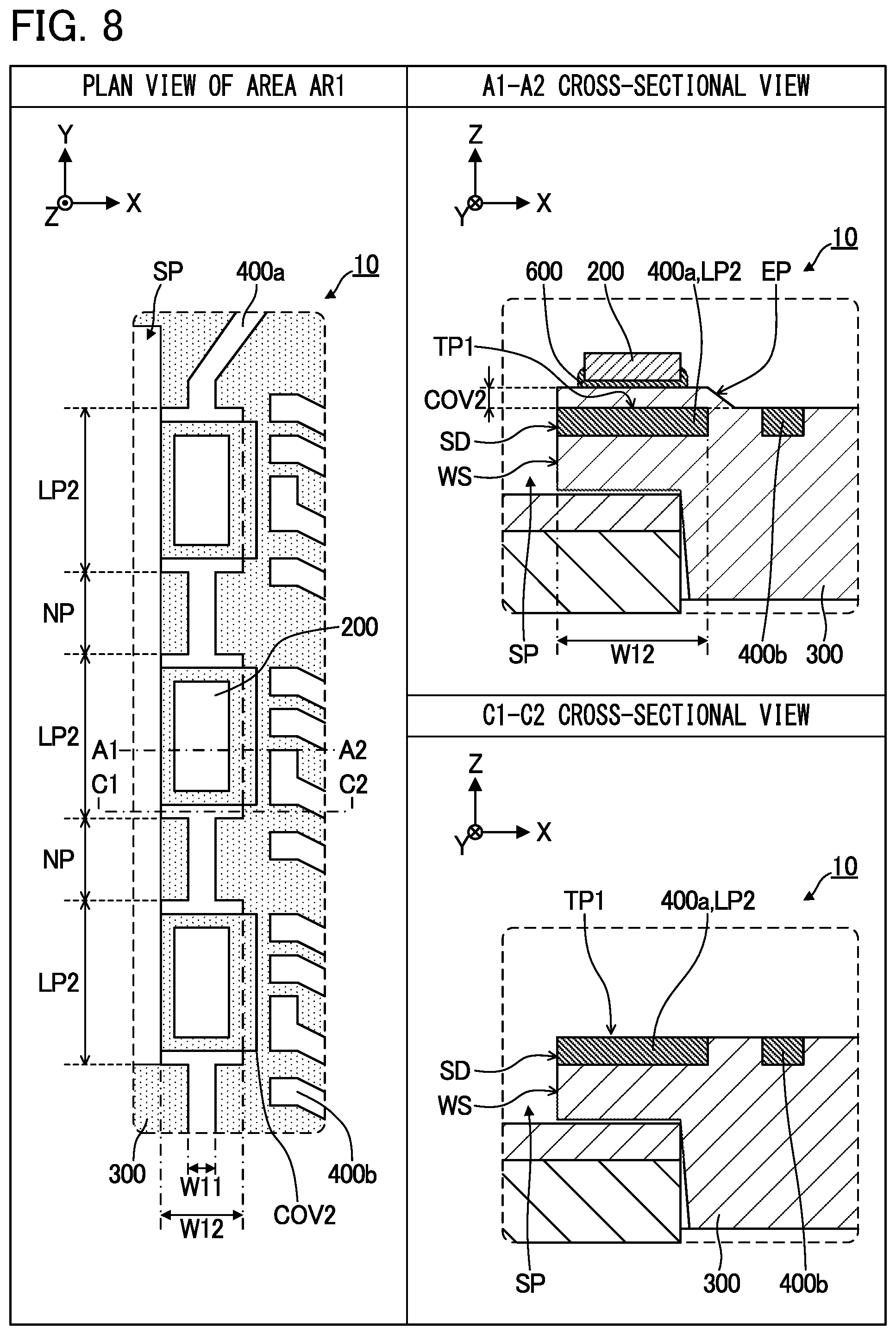 Patent US12564114 Figure 8 – Semiconductor apparatus and method of manufacturing semiconductor apparatus