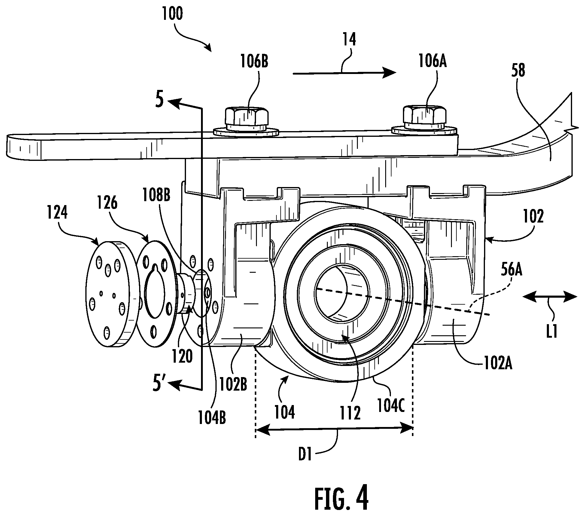 Patent US12564119 Figure 4 – Agricultural system and method for monitoring operating conditions associated with disks of an agricultural implement