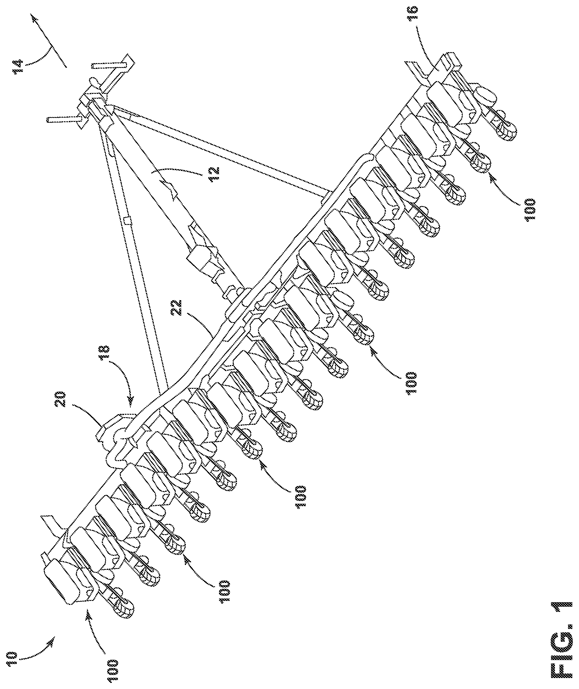 Patent US12564120 Figure 1 – System and method for controlling row cleaner operation on a seed-planting implement
