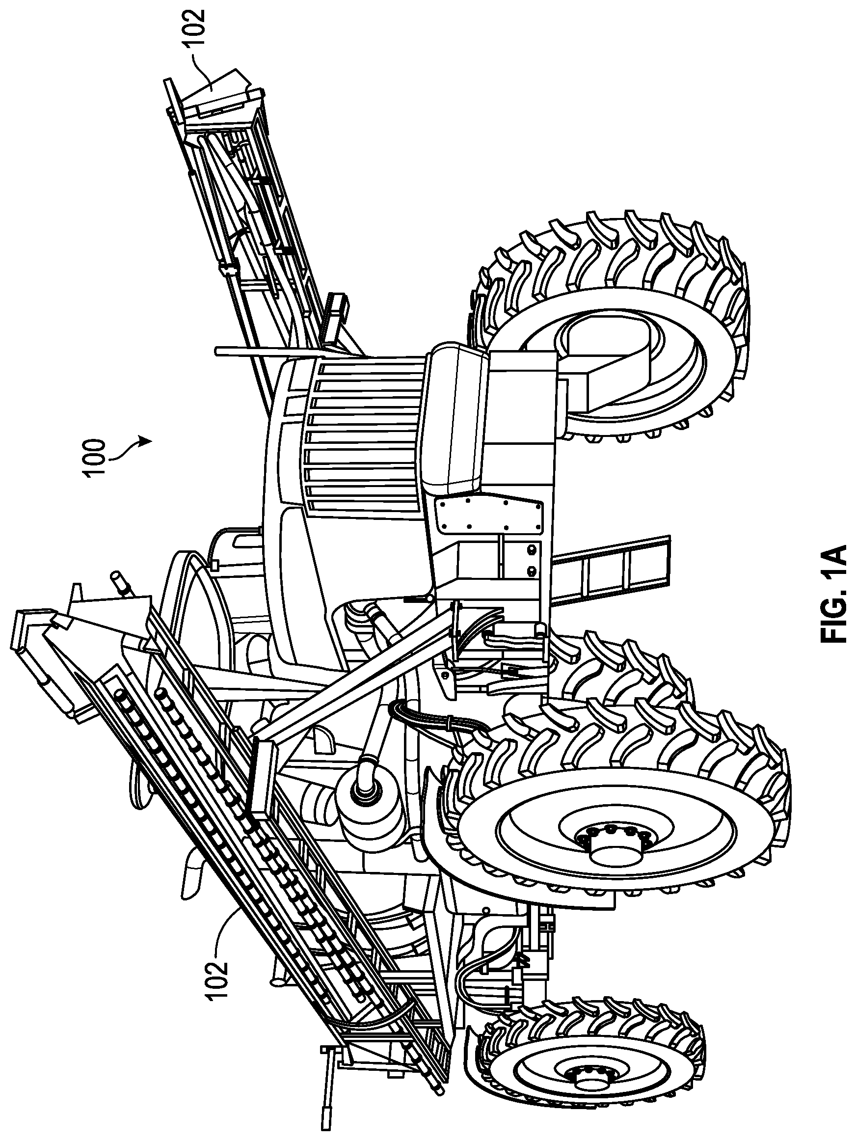 Patent US12564126 Figure 1 – Localized product injection system for an agricultural sprayer