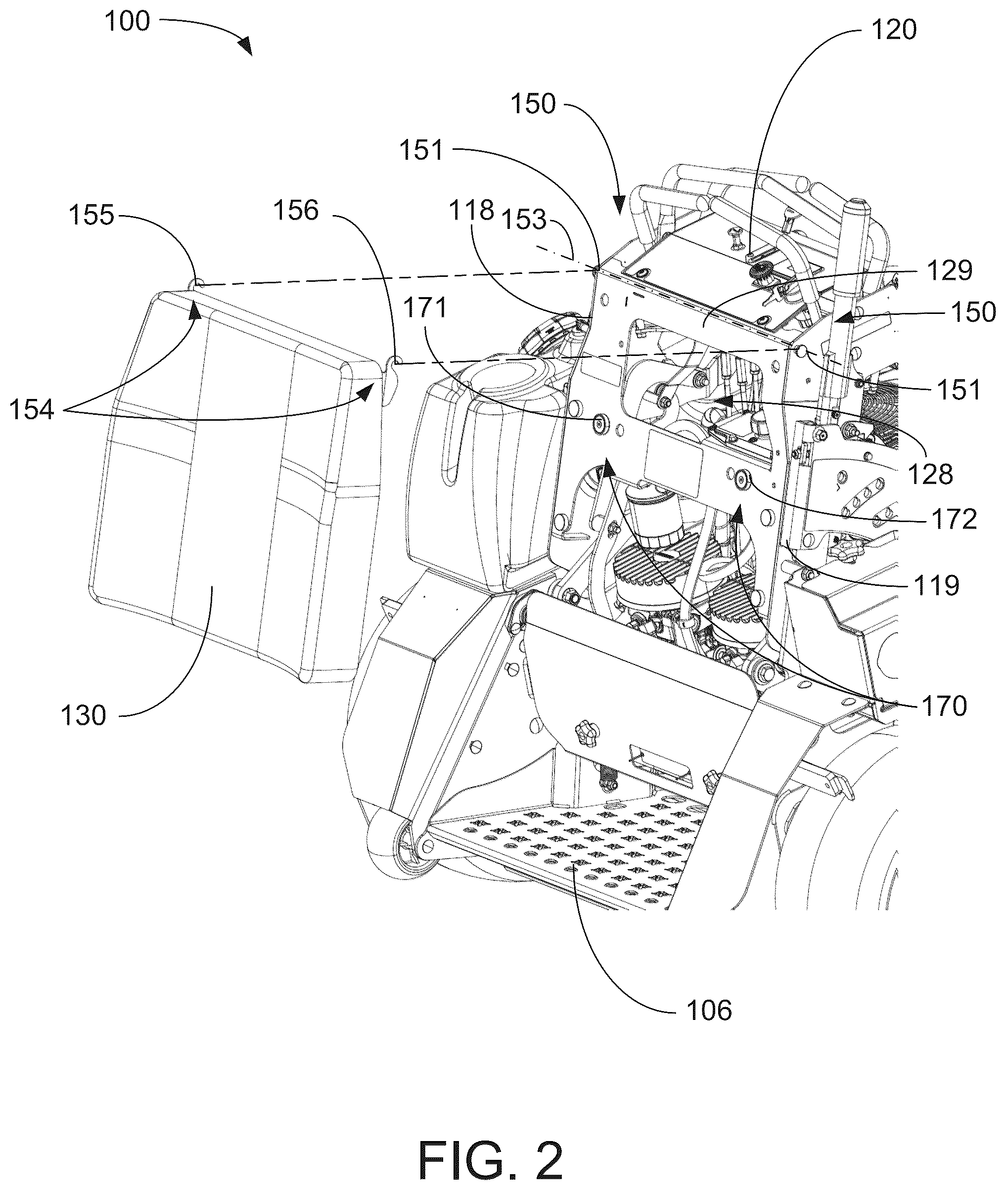 Patent US12564128 Figure 2 – Magnetic panel for utility vehicle