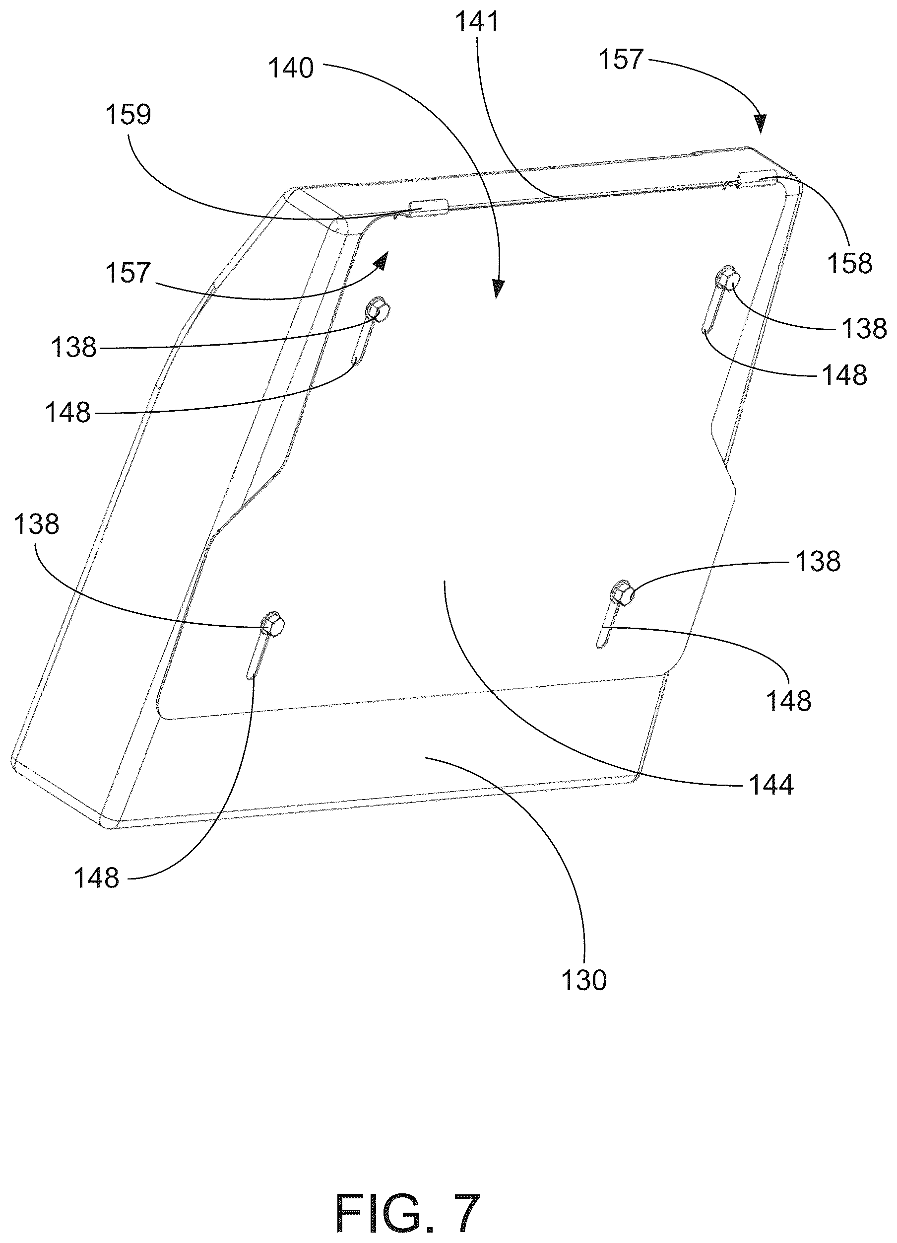 Patent US12564128 Figure 7 – Magnetic panel for utility vehicle