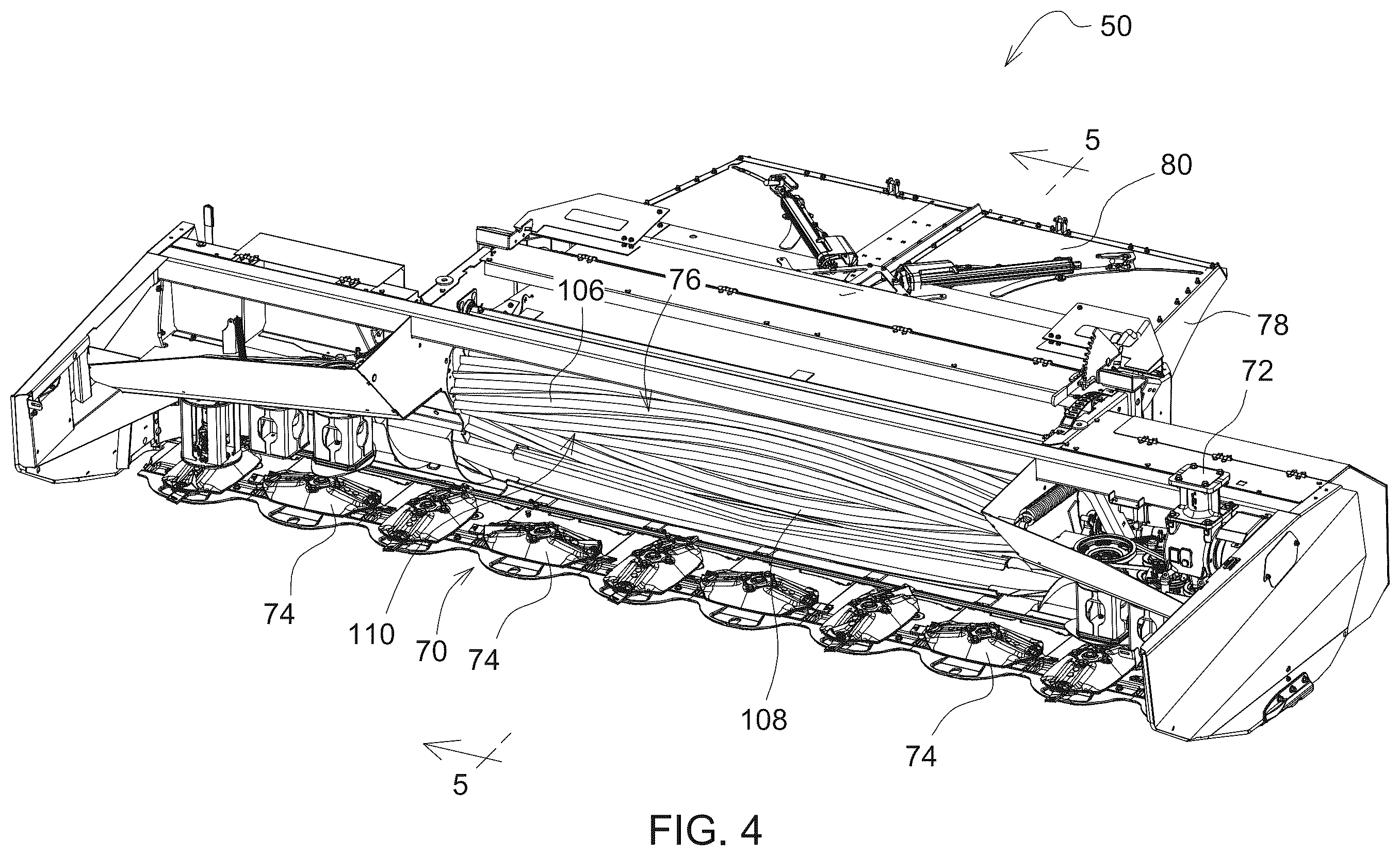 Patent US12564132 Figure 4 – Harvester implement with automated operating mode initialization
