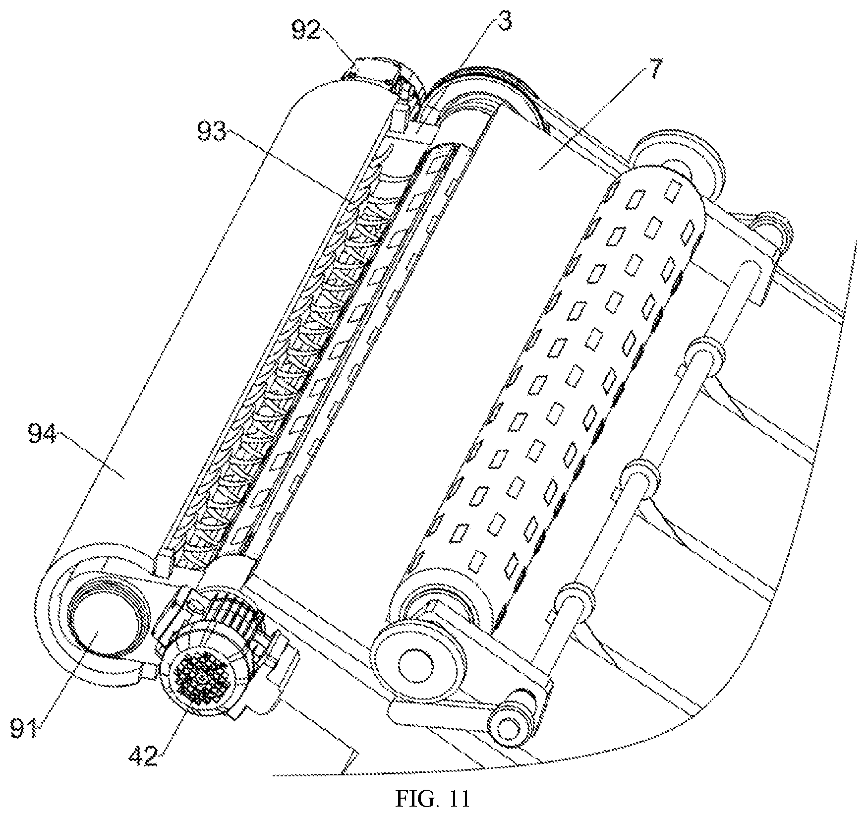 Patent US12564133 Figure 7 – Cleaning ship for water surface treatment for harvesting water plants