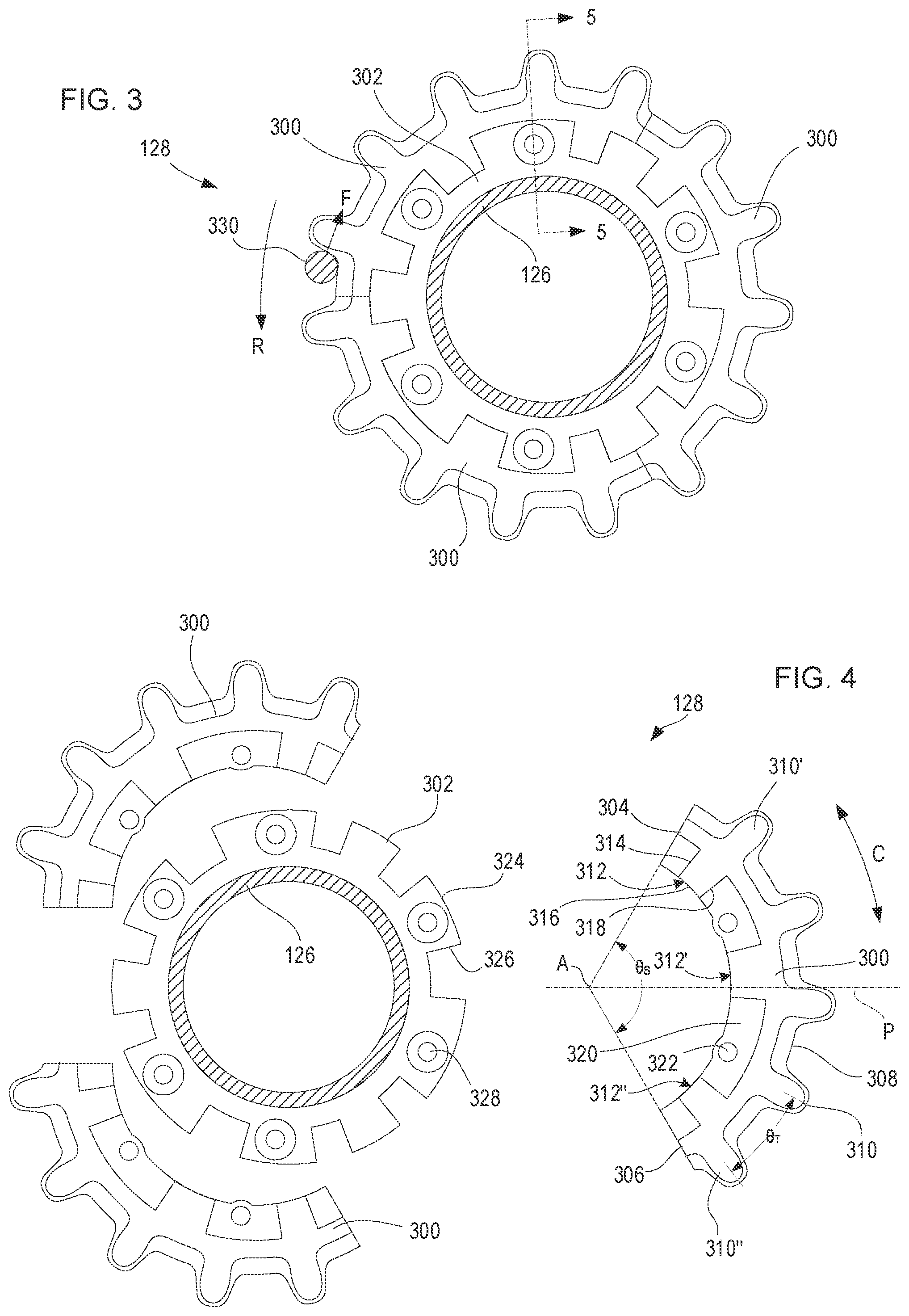 Patent US12564135 Figure 2 – Split topshaft sprocket for agricultural headers
