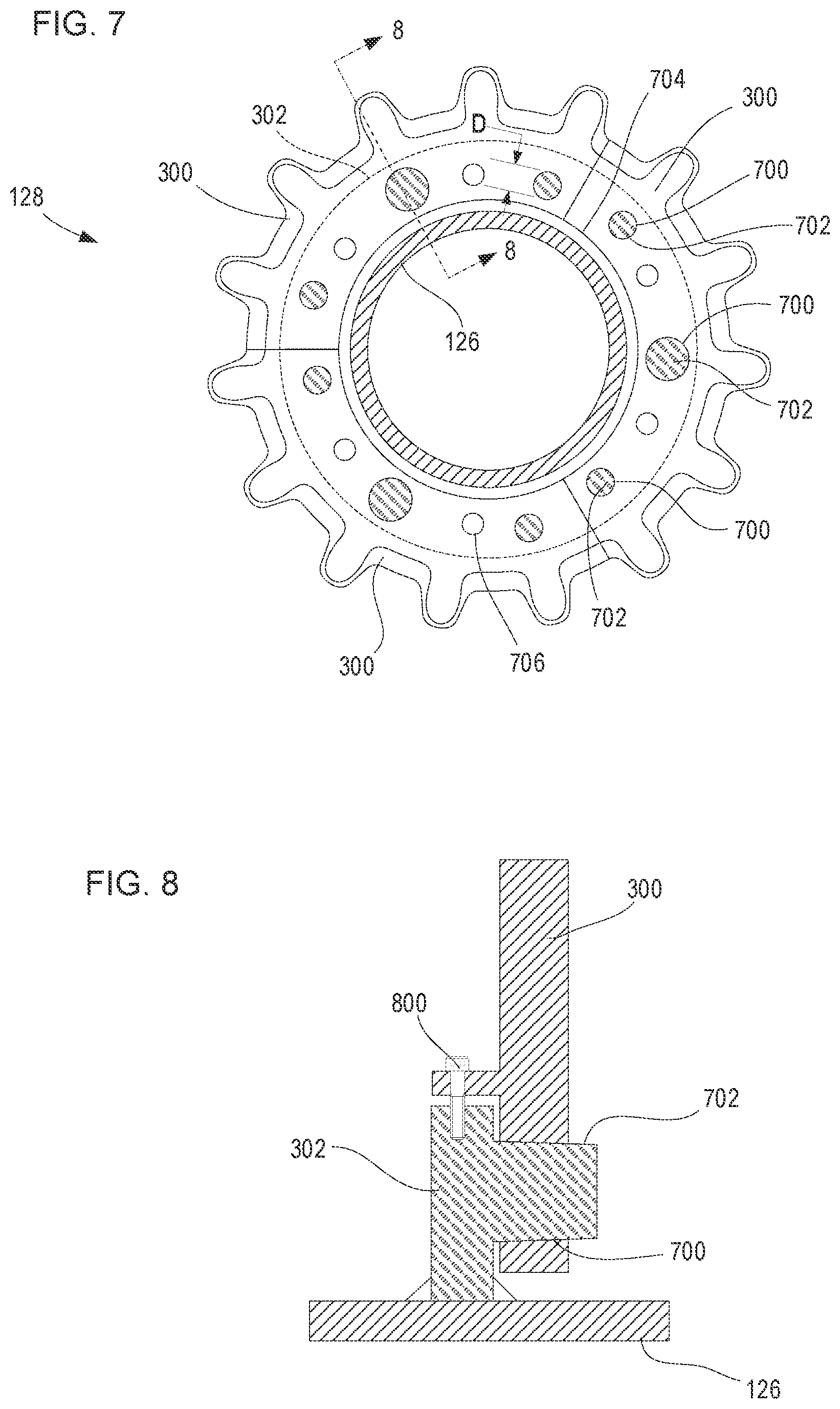 Patent US12564135 Figure 4 – Split topshaft sprocket for agricultural headers