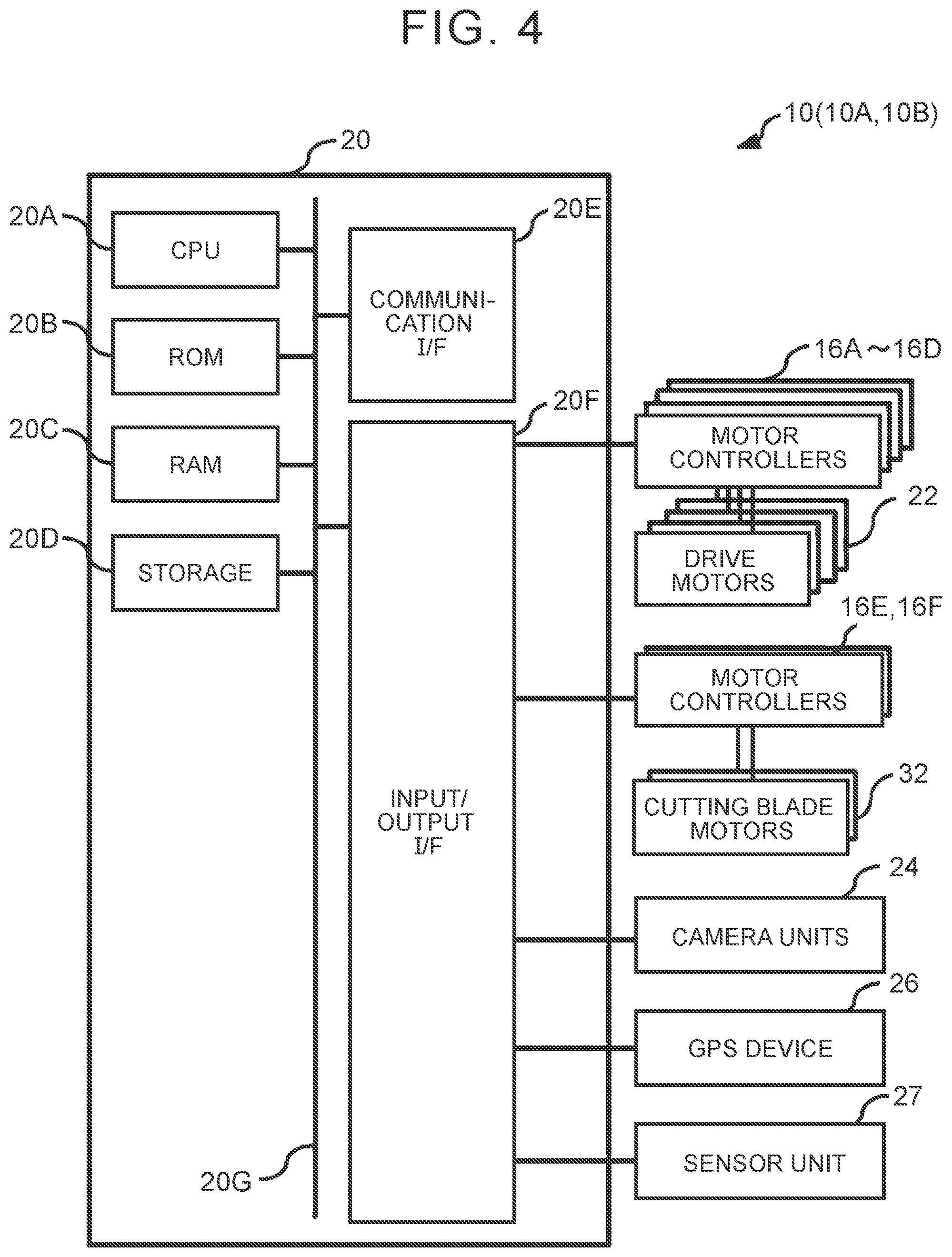 Patent US12564136 Figure 4 – Mower, mowing system, and drive control method