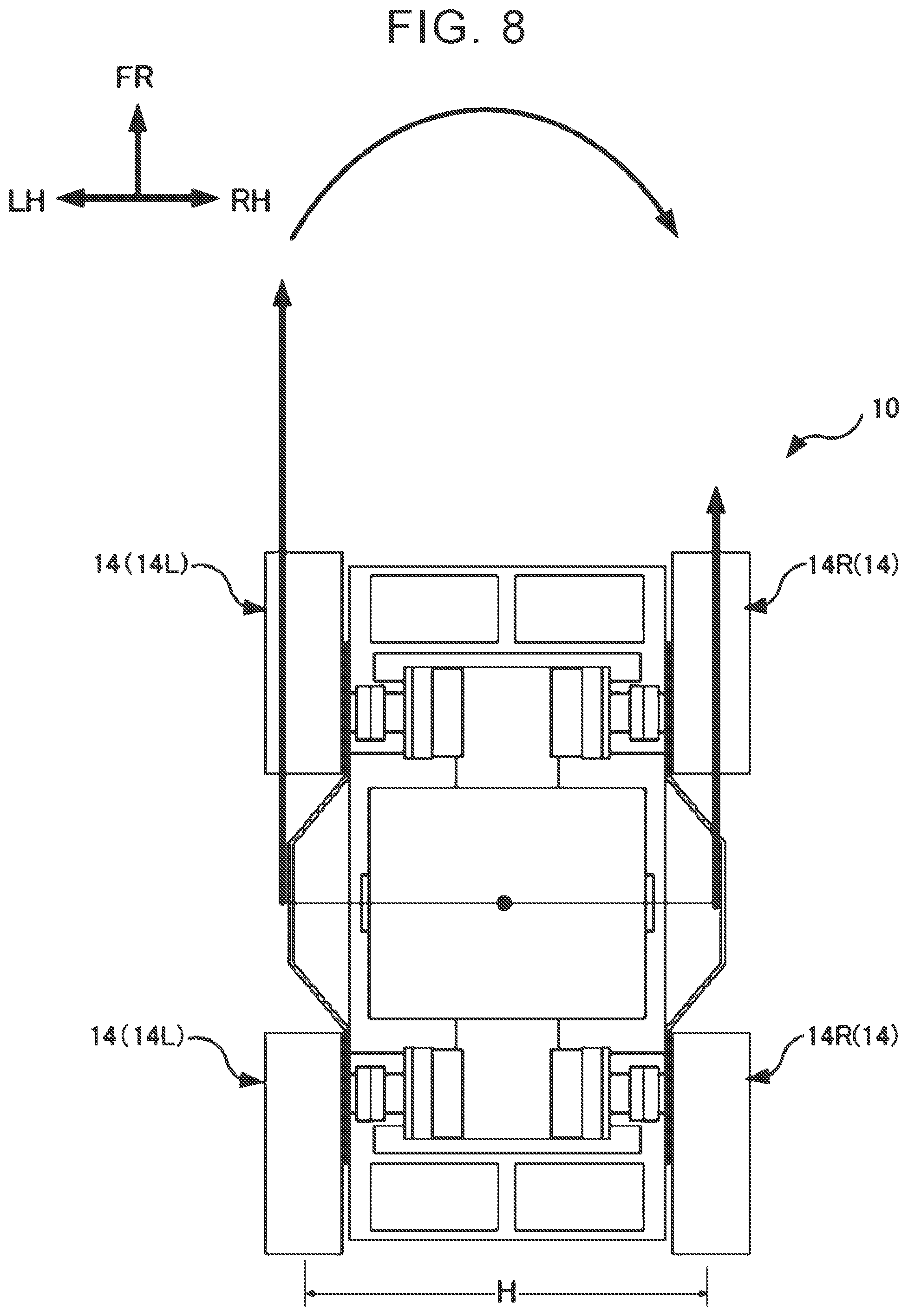 Patent US12564136 Figure 8 – Mower, mowing system, and drive control method