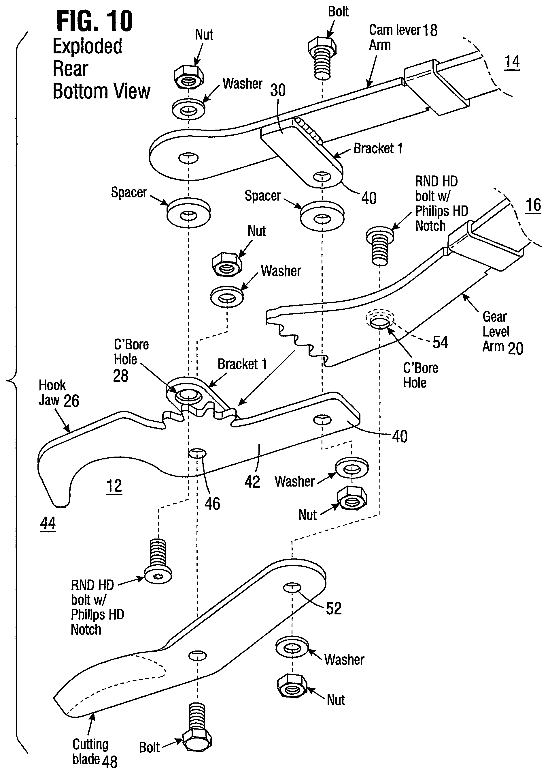Patent US12564139 Figure 5 – Geared lopper with additional leverage