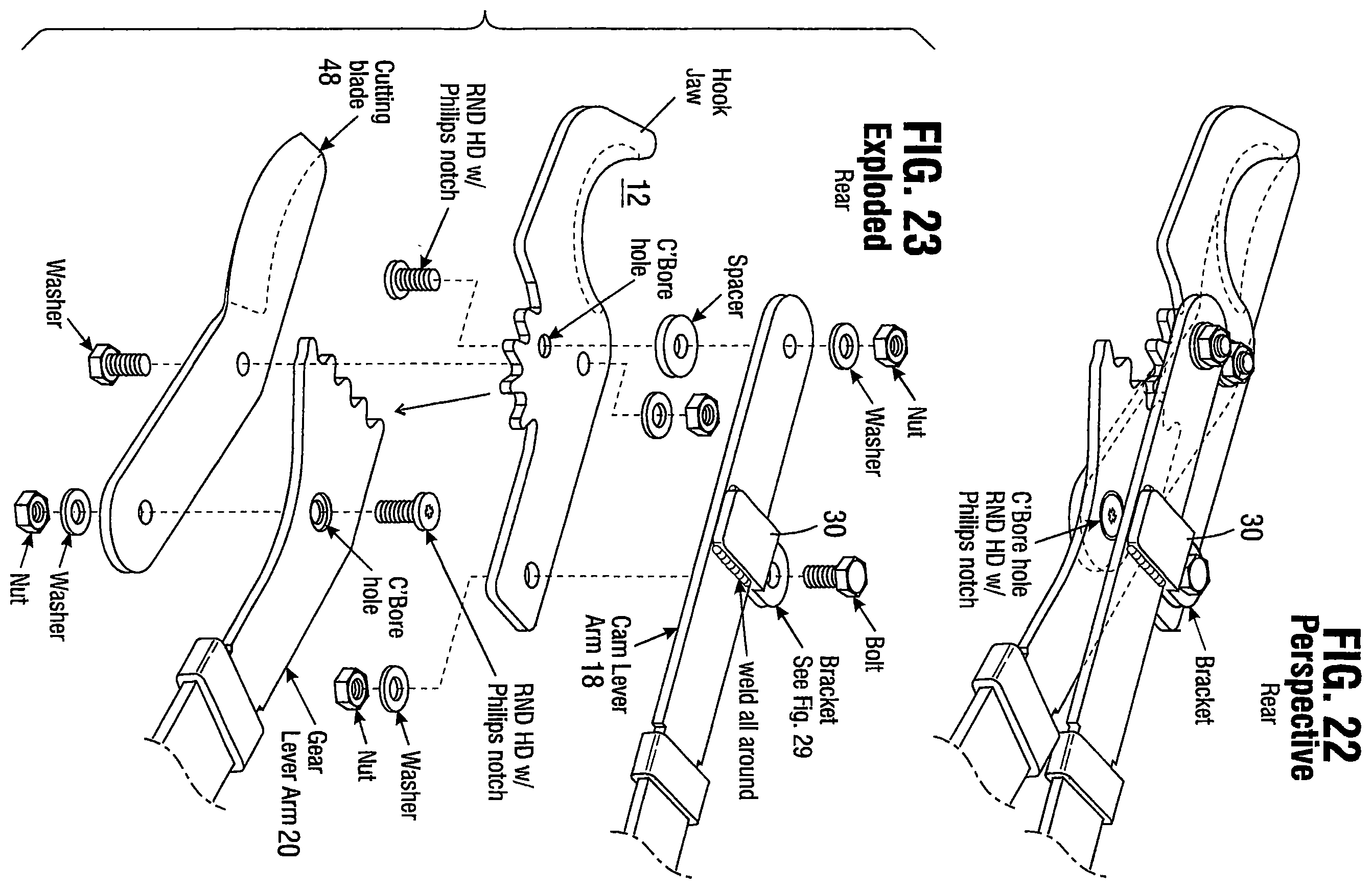 Patent US12564139 Figure 11 – Geared lopper with additional leverage