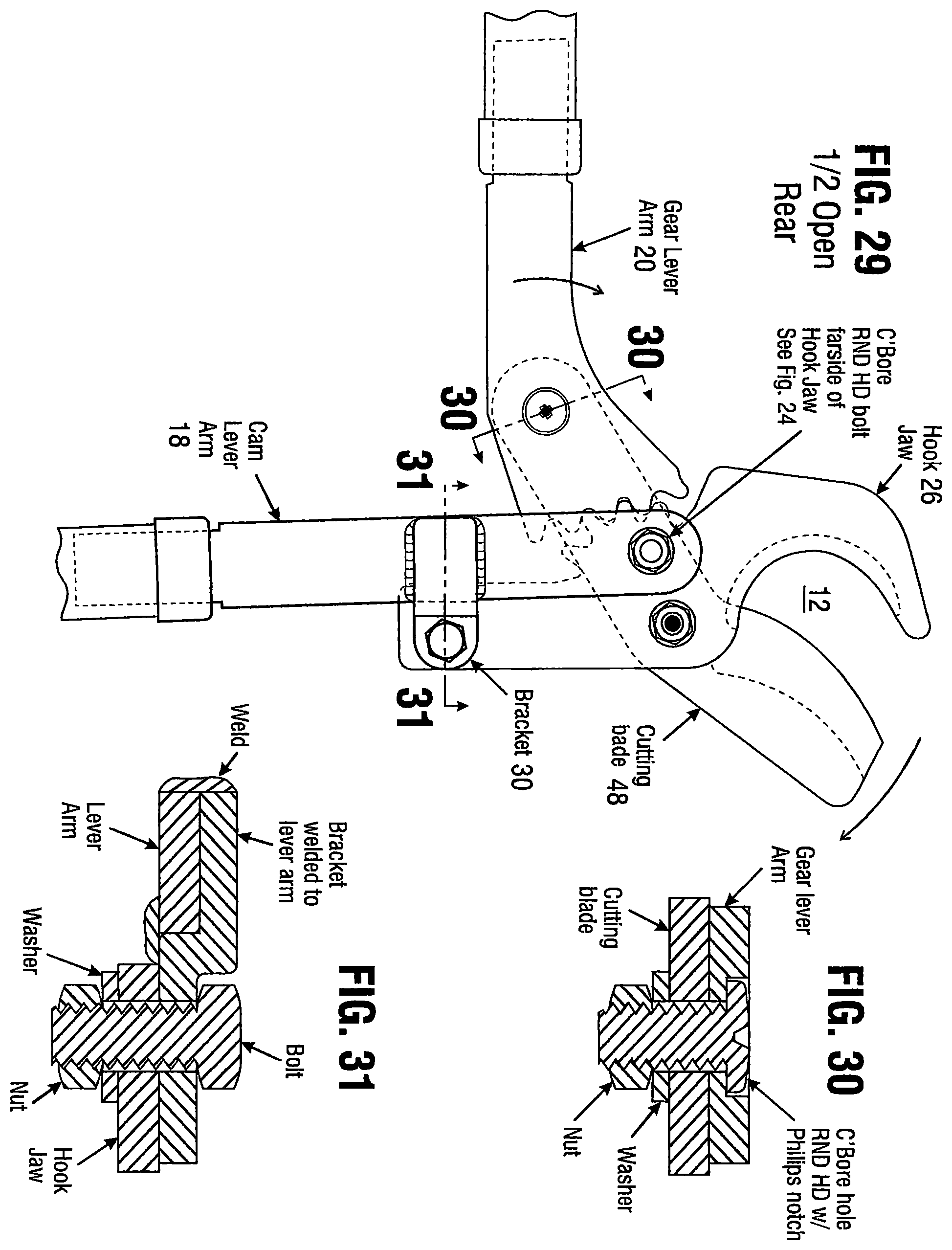 Patent US12564139 Figure 14 – Geared lopper with additional leverage