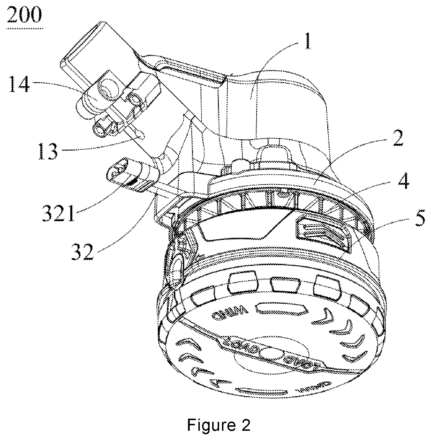 Patent US12564140 Figure 2 – Driving assembly and garden tool