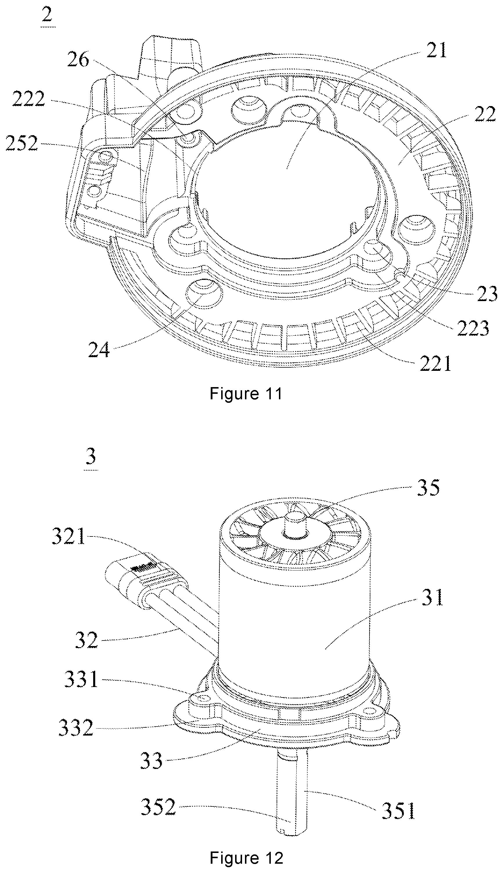 Patent US12564140 Figure 8 – Driving assembly and garden tool