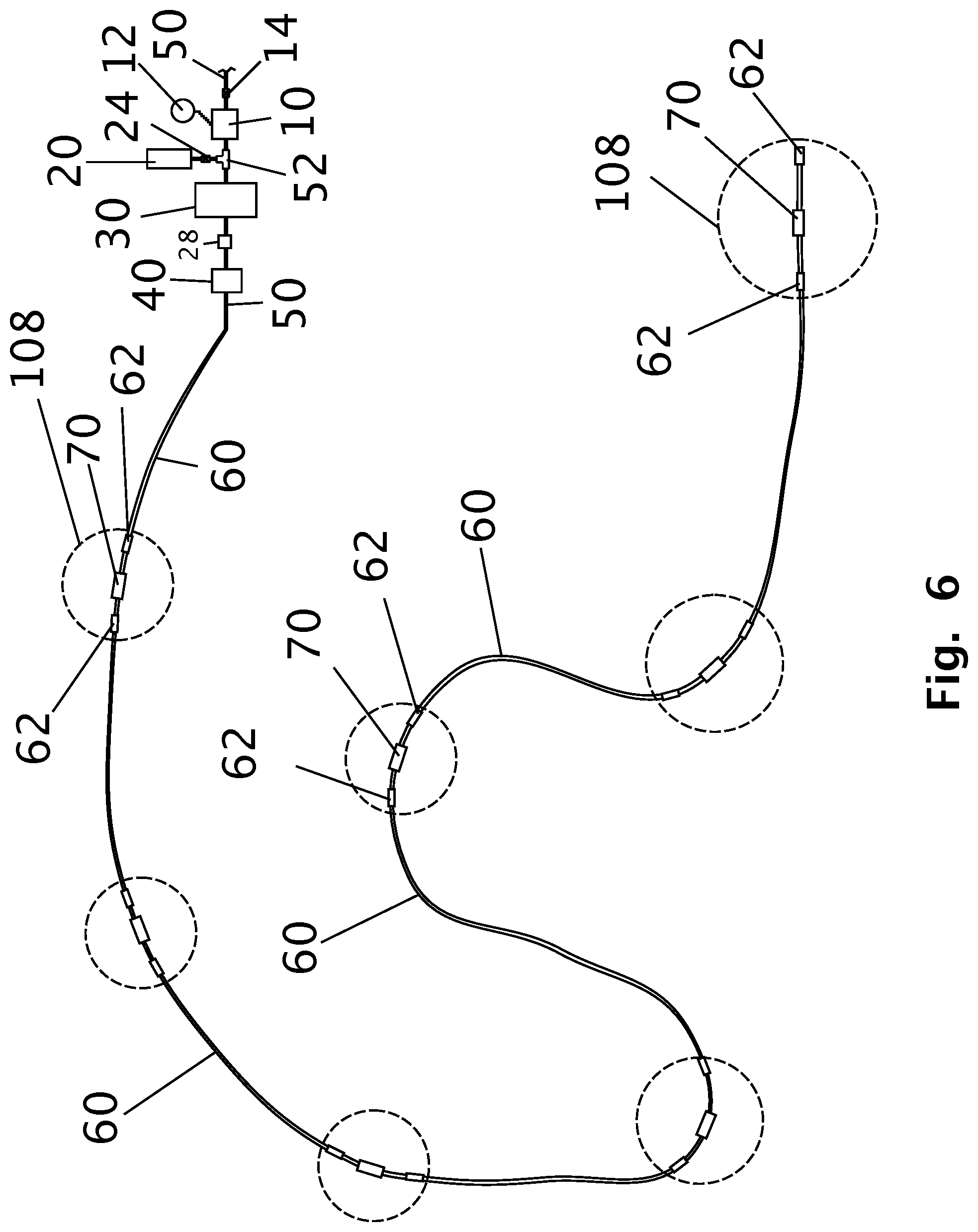 Patent US12564145 Figure 5 – Underground irrigation system with liquid and granular additive capabilities