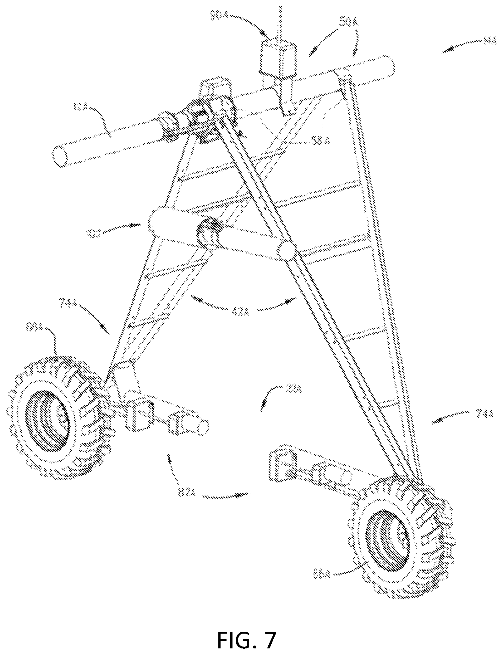 Patent US12564146 Figure 6 – Irrigation system with height-adjusting system for adjusting tower height