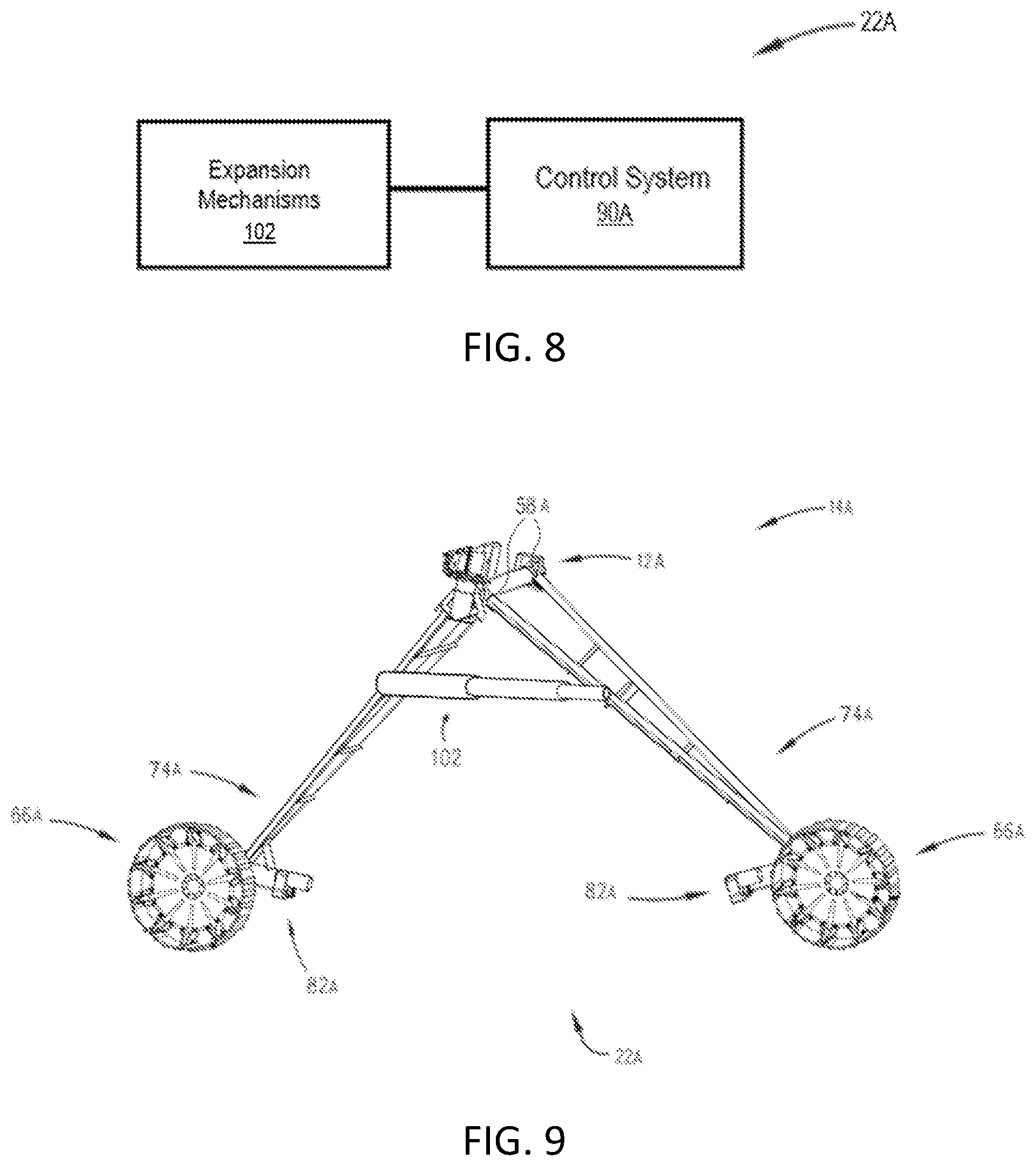 Patent US12564146 Figure 7 – Irrigation system with height-adjusting system for adjusting tower height