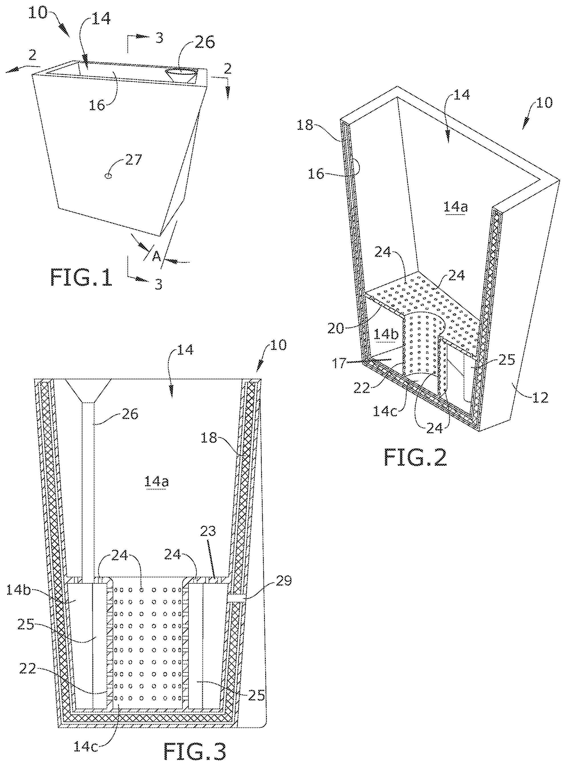 Patent US12564147 — Closed loop self-watering sub-irrigation planter — Figure 1