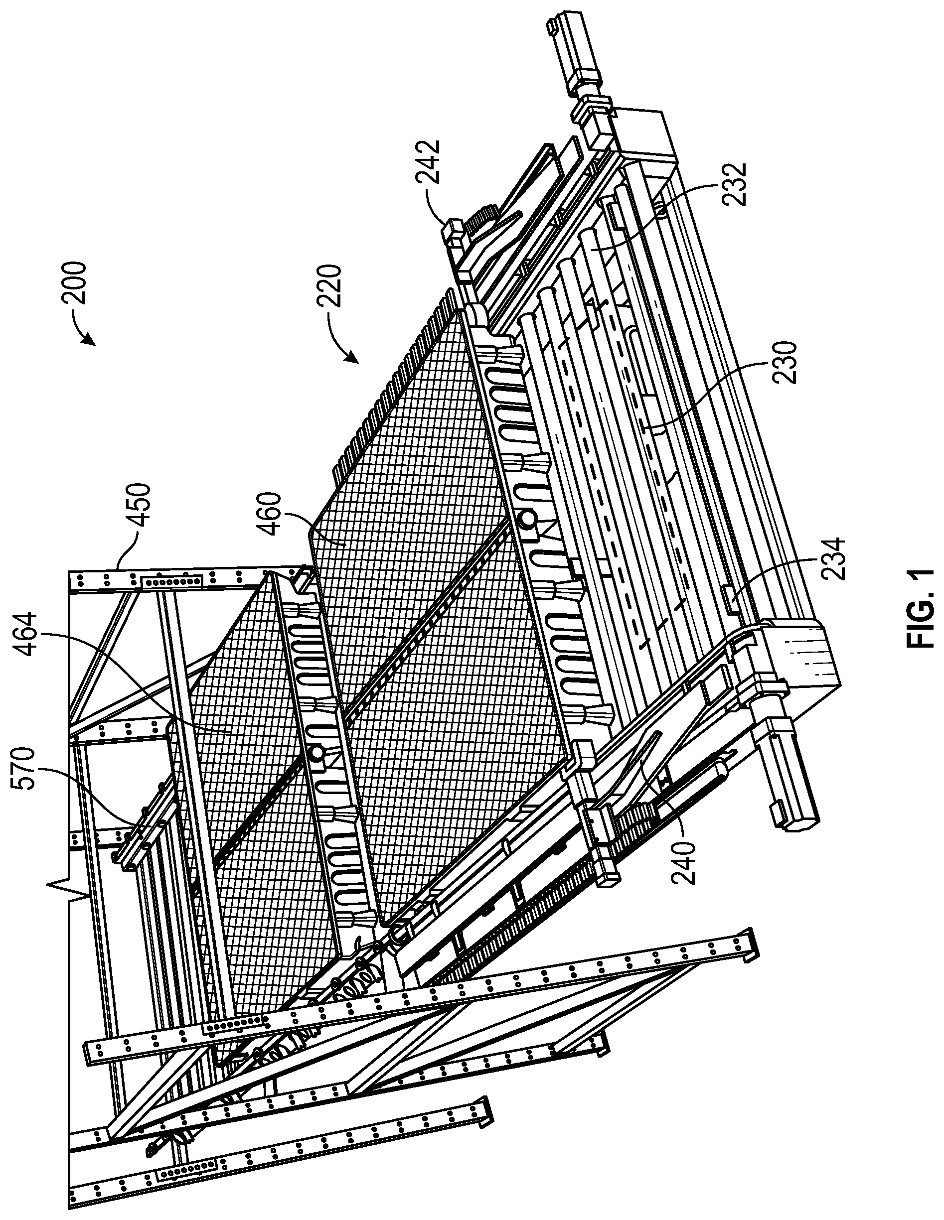 Patent US12564148 — Container transfer system and methods of using — Figure 1