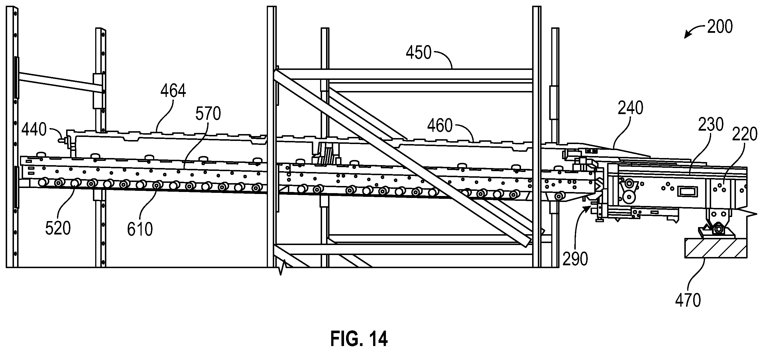 Patent US12564148 Figure 13 – Container transfer system and methods of using