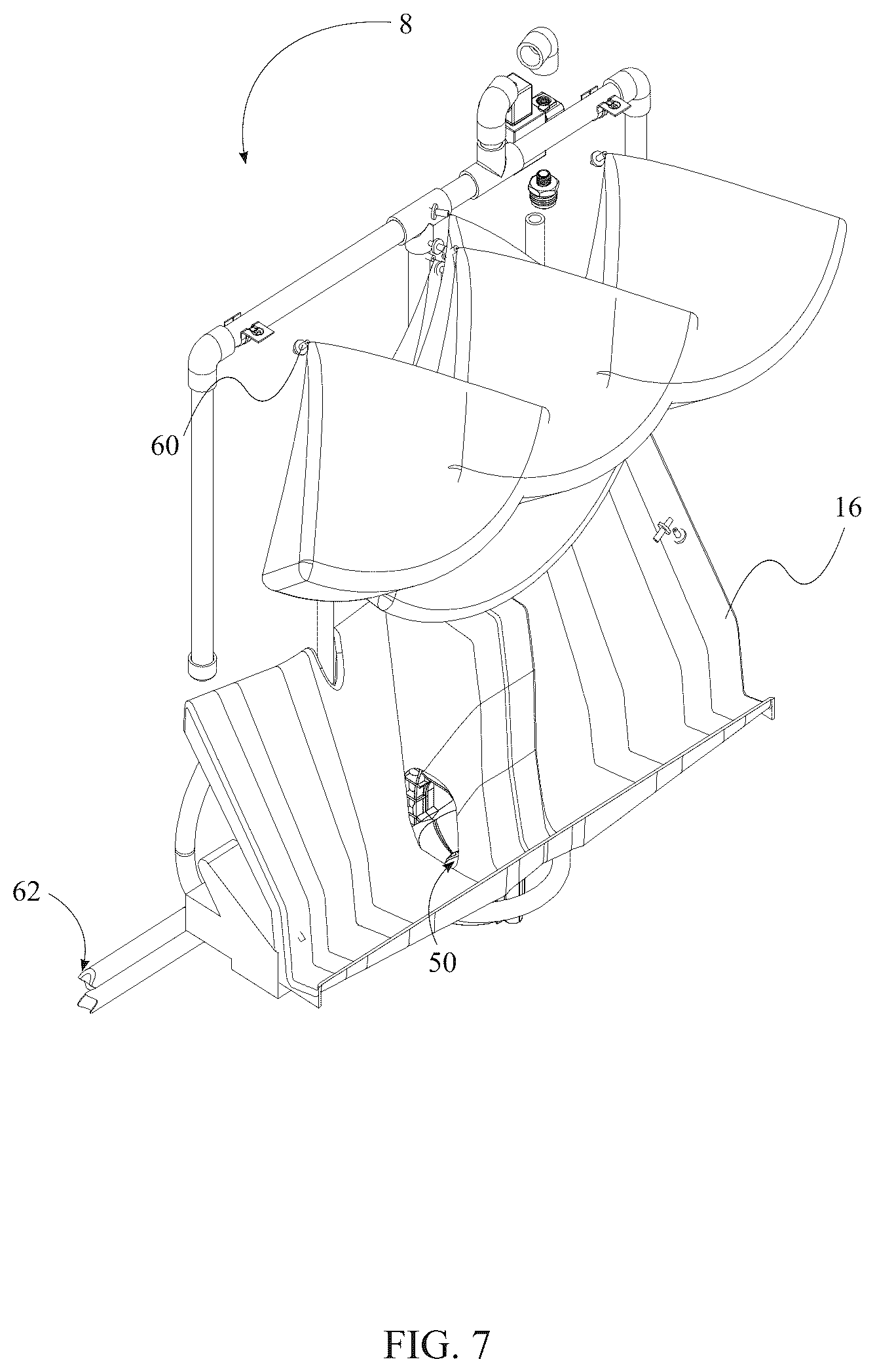 Patent US12564173 Figure 7 – Automated self-cleaning litter box