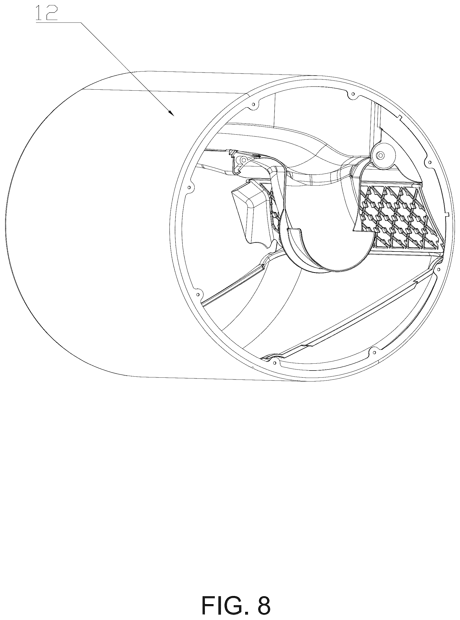 Patent US12564174 Figure 8 – Automatic cat litter box