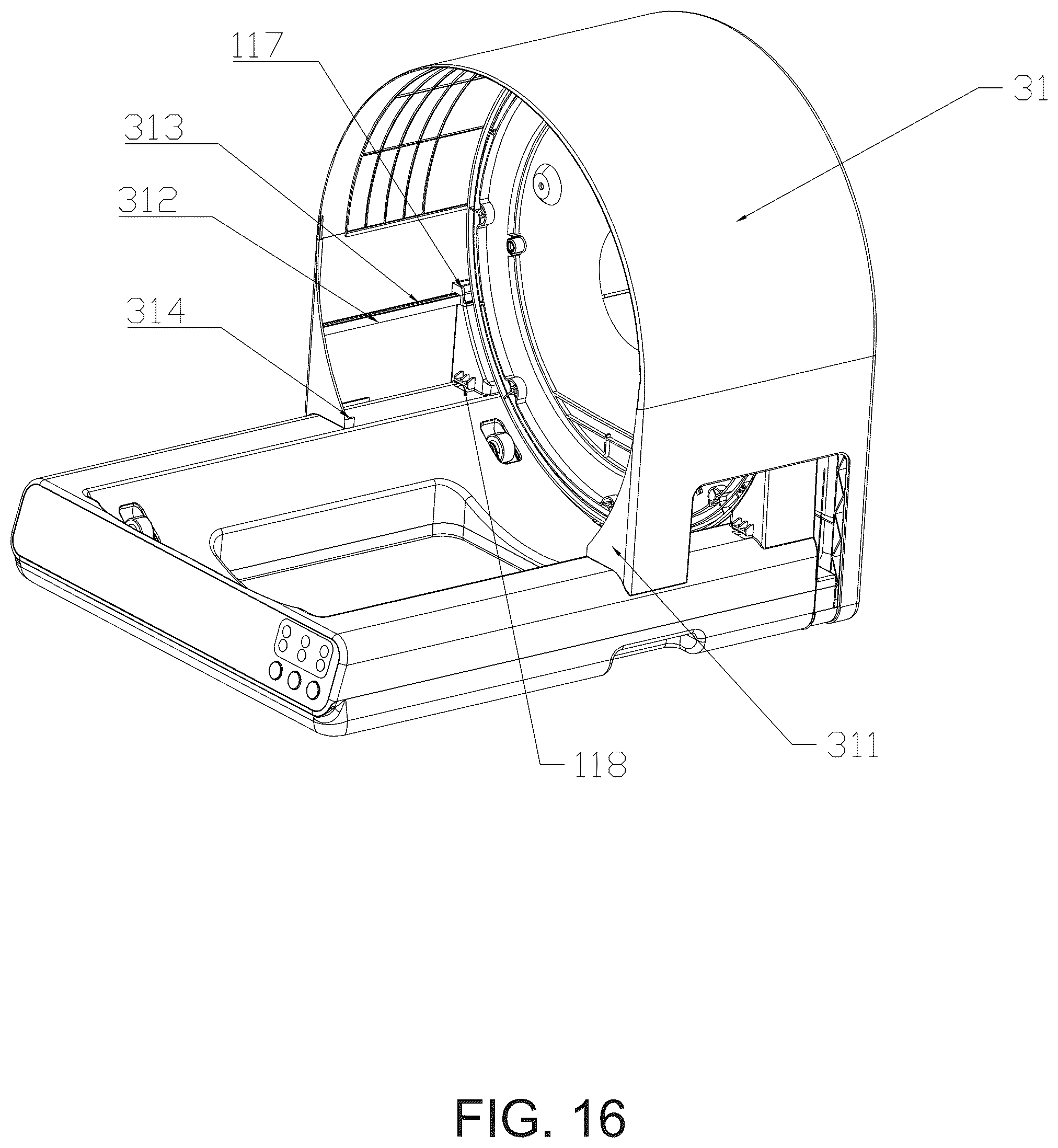 Patent US12564174 Figure 16 – Automatic cat litter box